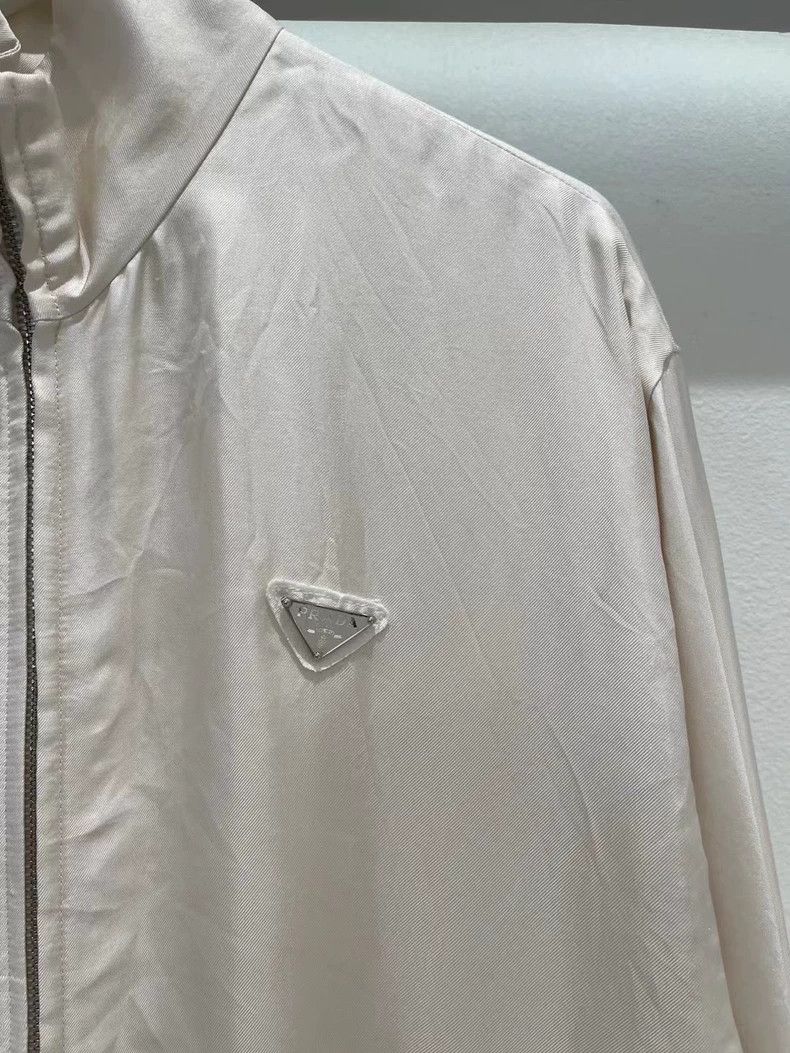 Prada Prada Iron triangle silk zipper jacket 2501-Nextarrow Size US XS / EU 42 / 0 - 5 Thumbnail