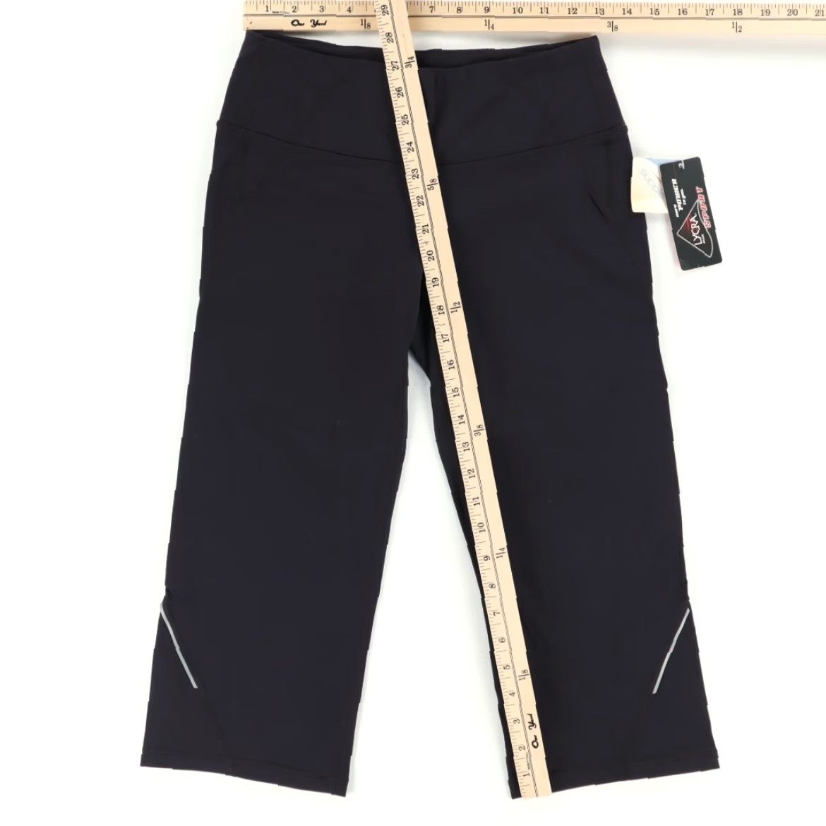 Athleta Athleta Black Women's XS Capri Coolmax Nylon Woven Athletic Pants Capris Relaxed Fit Activewear Shorts/Pants Size 26" / US 2 / IT 38 - 3 Thumbnail