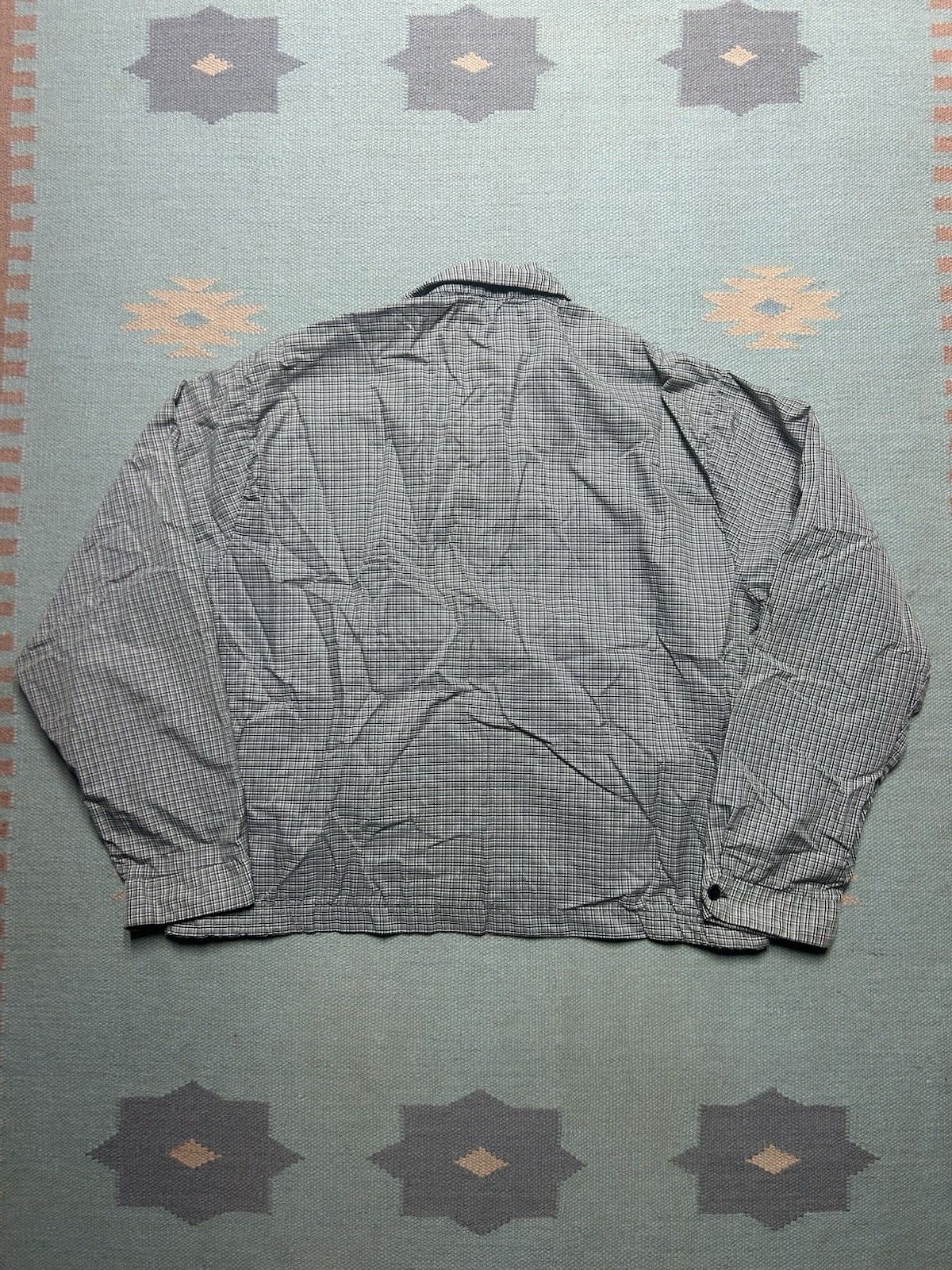 Vintage 1950s nylon rain jacket Penney’s plaid check black white XL Size US XL / EU 56 / 4 - 7 Thumbnail