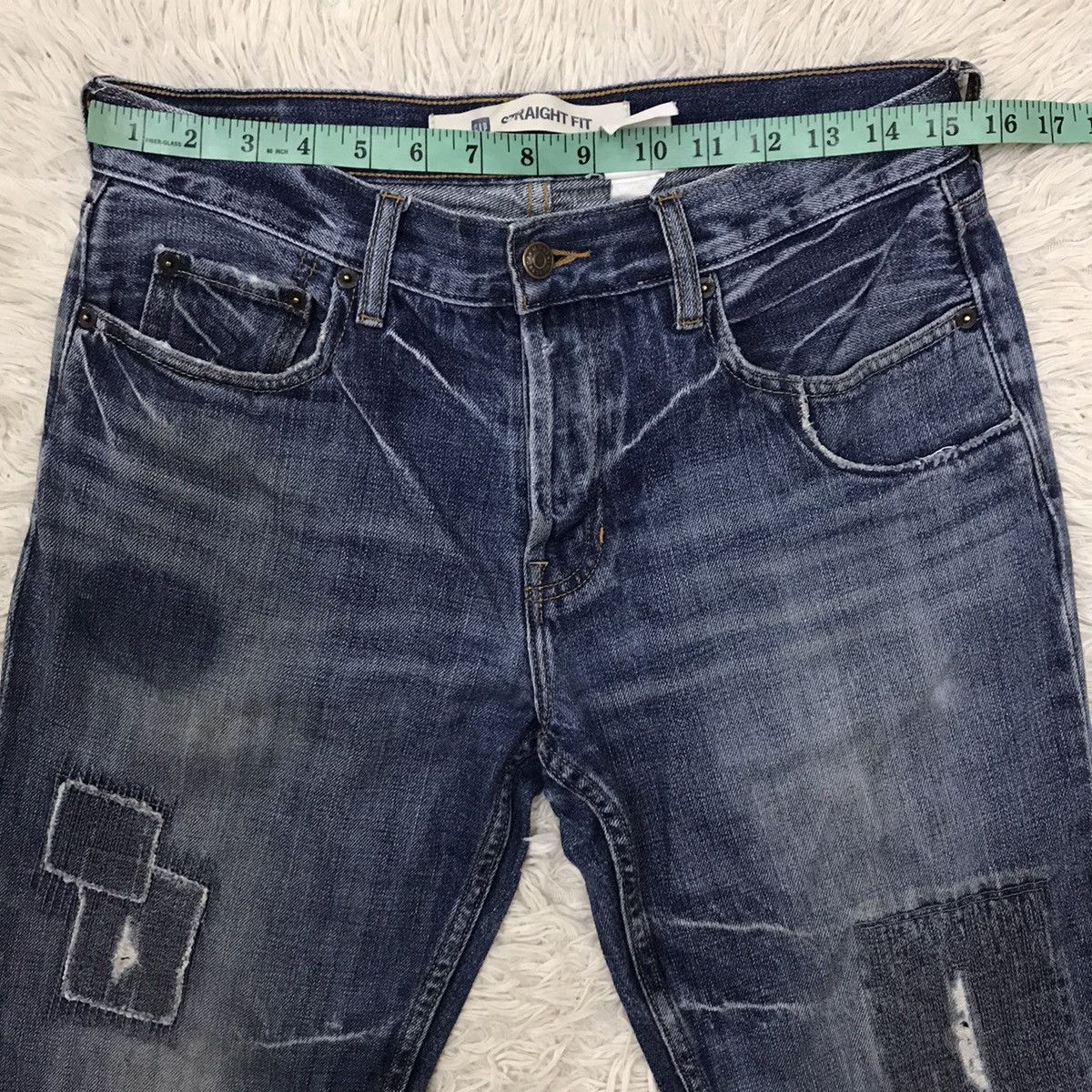Gap Gap Patchwork Design Straight Fit Denim Jeans Size US 30 / EU 46 - 16 Thumbnail