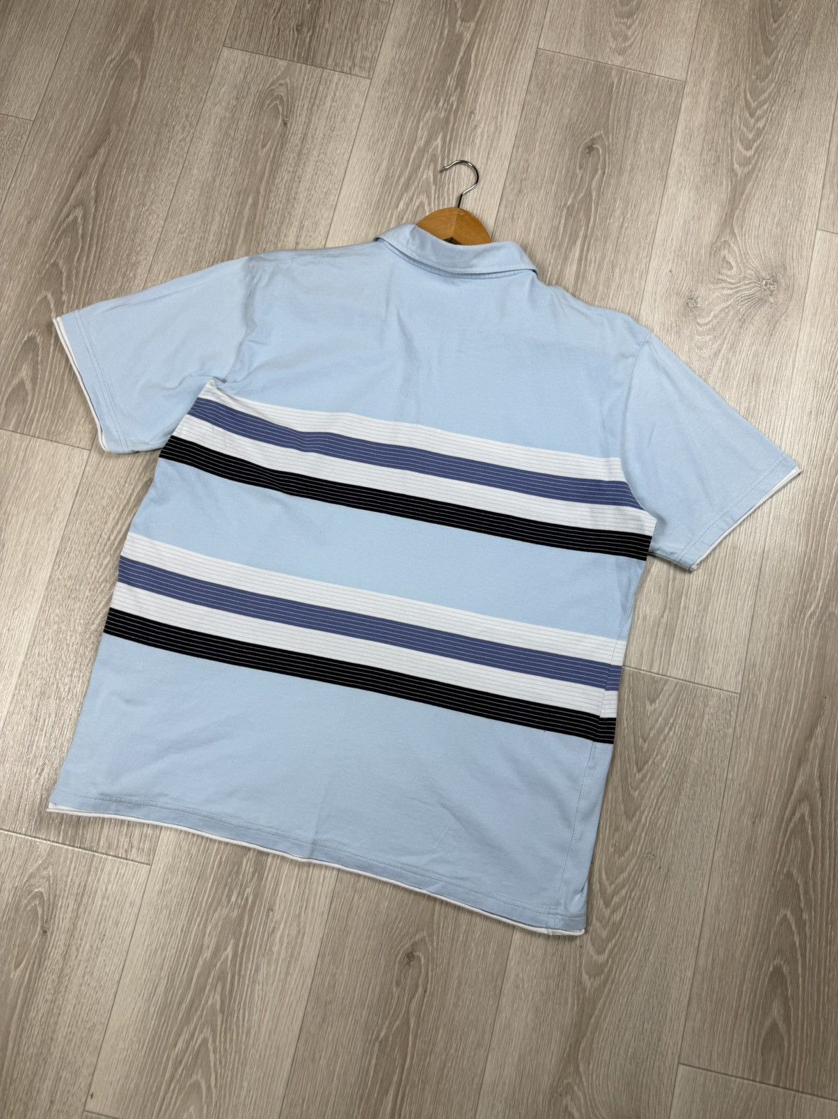 Yves Saint Laurent Yves Saint Laurent Blue Striped Polos Shirt Vintage Size XXL Size US XXL / EU 58 / 5 - 8 Thumbnail