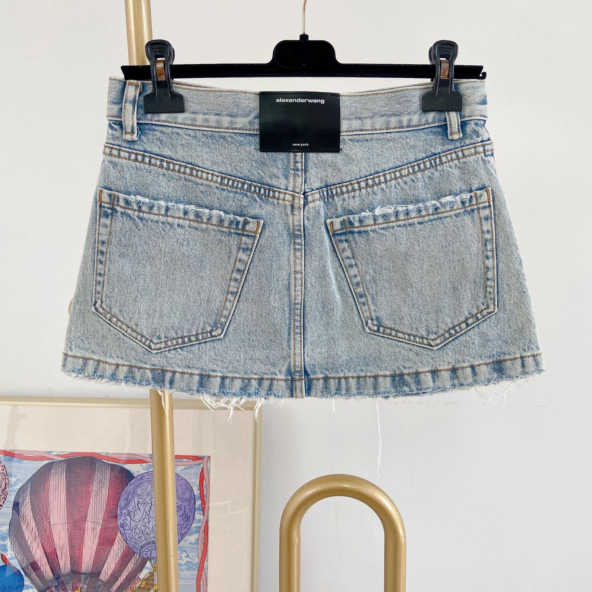 Alexander Wang Alexander Wang light blue midi skirt size 25 Size 25" / US 0 / IT 36 - 2 Thumbnail