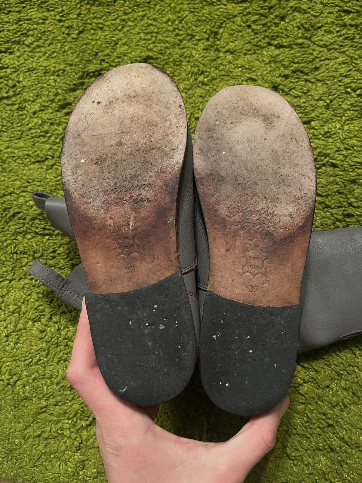 Designer Gudrun Sjoden avant garde real leather boots Size US 9 / IT 39 - 7 Thumbnail