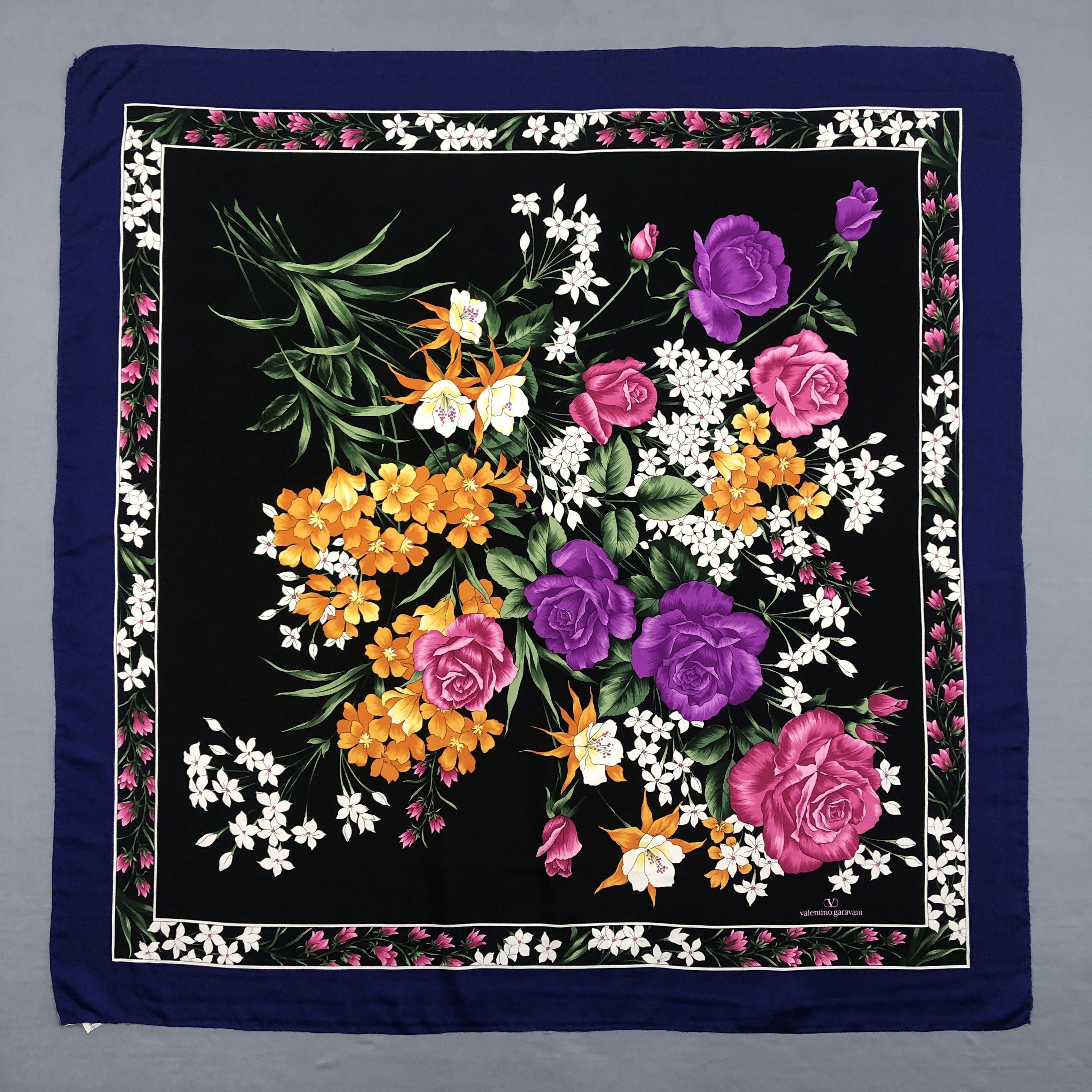 Vintage Valentino Garavani SILK Scarf Twill Stole Wraps