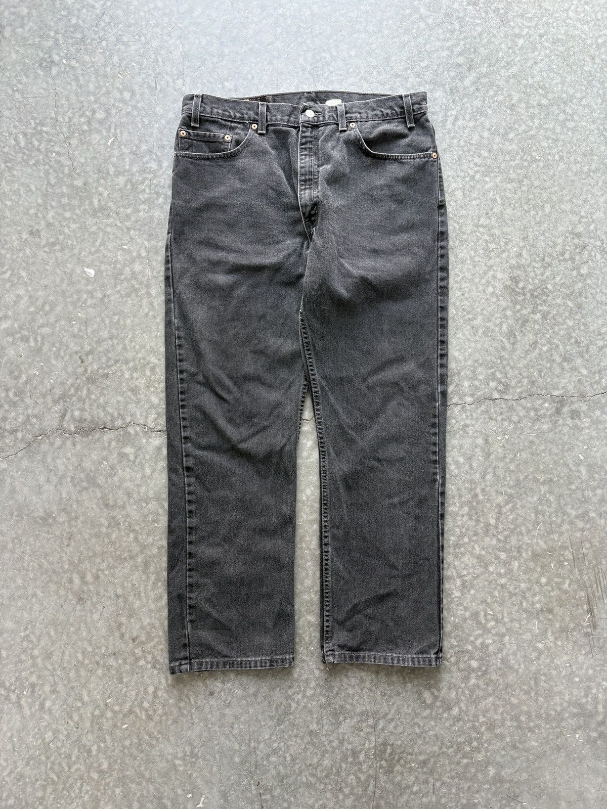 Levi's Vintage 90s Levis 505 Faded Black Jeans 38x30 Size US 38 / EU 54 - 3 Thumbnail
