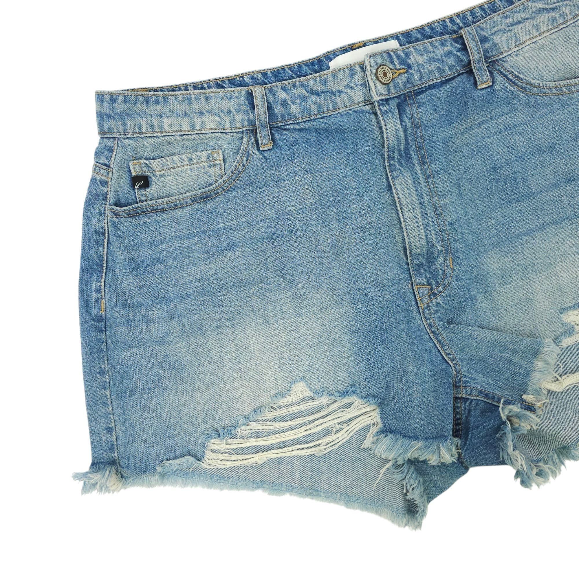 Kancan USA KanCan Isabelle Ultra High Rise Mom Shorts Womens XL Light Size 38" / US 16 / IT 52 - 8 Thumbnail