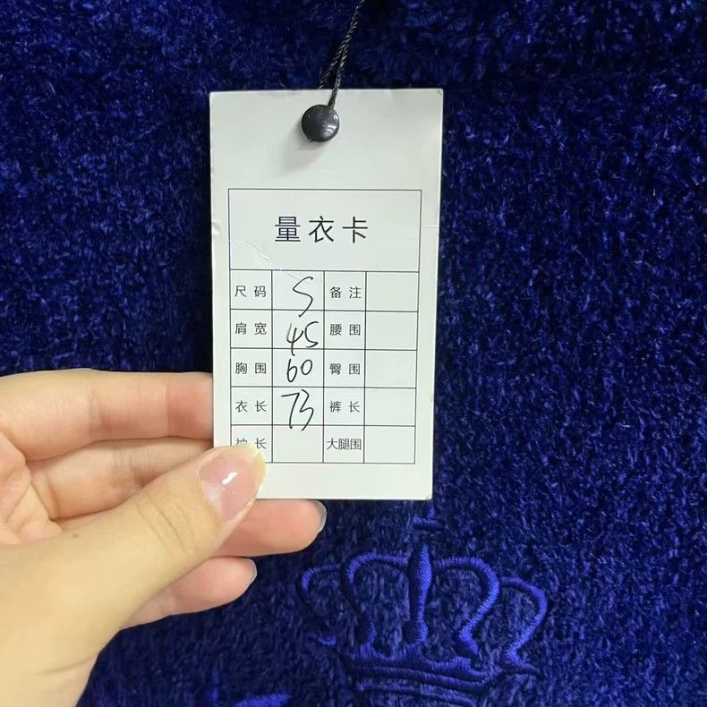 Balenciaga Balenciaga Navy Blue Fleece Embroidered Knit Hoodie Size US S / EU 44-46 / 1 - 6 Thumbnail