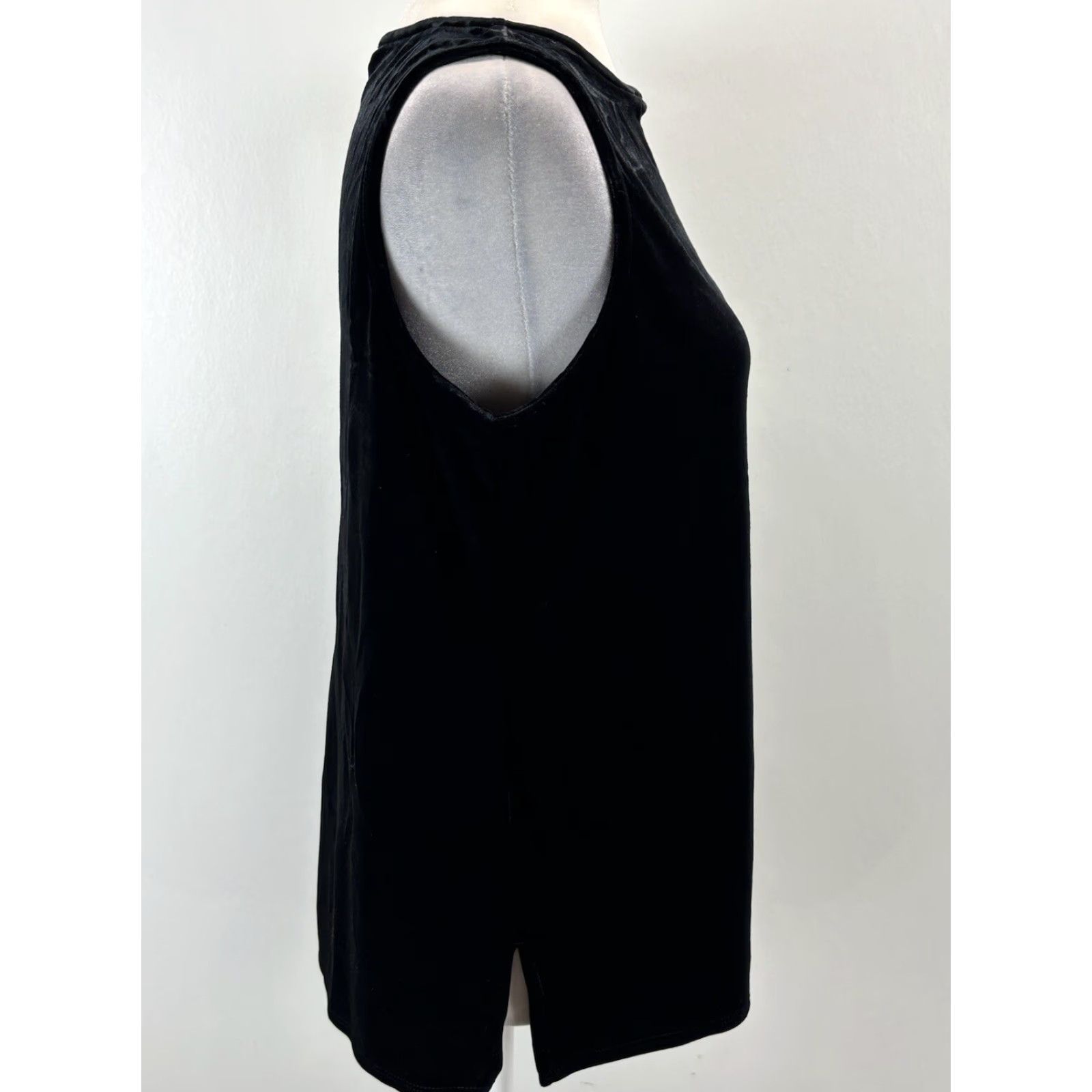 Vintage Chicos Travelers Velvet Velour Tank Top Sz 1 US 8 10 Black Sleeveless NEW! Size M / US 6-8 / IT 42-44 - 4 Thumbnail