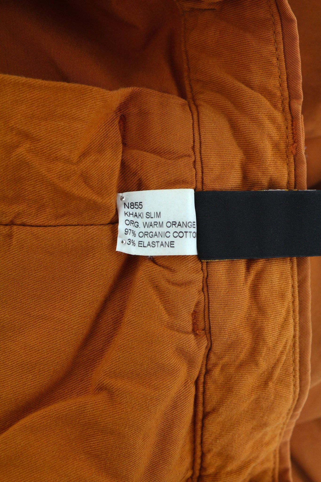 Nudie Jeans KHAKI SLIM W31/L32 Organic Warm Orange Zip Chino 82560 Size US 31 - 7 Thumbnail
