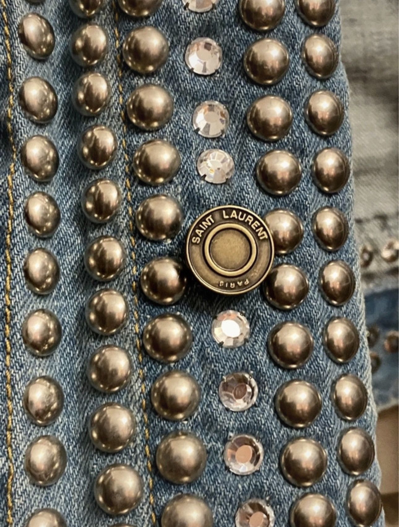 Saint Laurent Paris Saint Laurent Paris embellished denim jacket M WOMEN Size M / US 6-8 / IT 42-44 - 5 Thumbnail