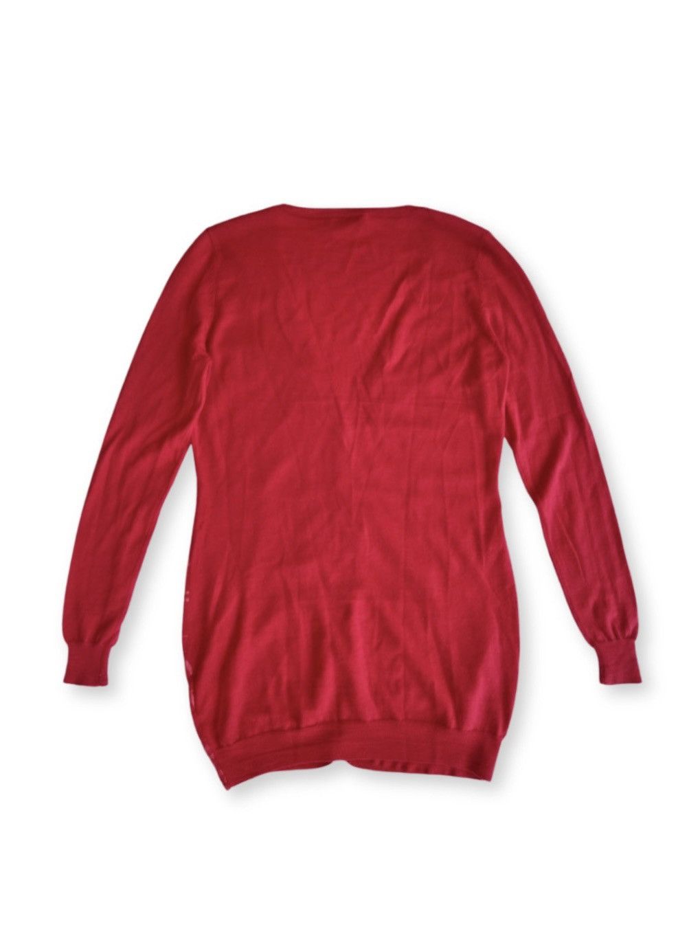 John Galliano John Galliano Red Cardigan Newspaper Print Provocateur Size S / US 4 / IT 40 - 2 Thumbnail