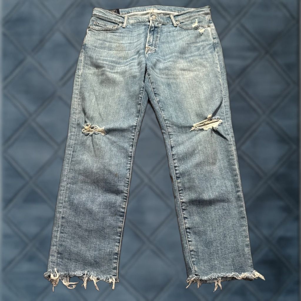 Abercrombie & Fitch Abercrombie & Fitch Jeans Slim 34 Blue Denim Rustin Athletic Slim 34x26 Mens Regular 5-Pocket Stretch Denim Blue Jeans Size US 34 / EU 50 - 1 Thumbnail
