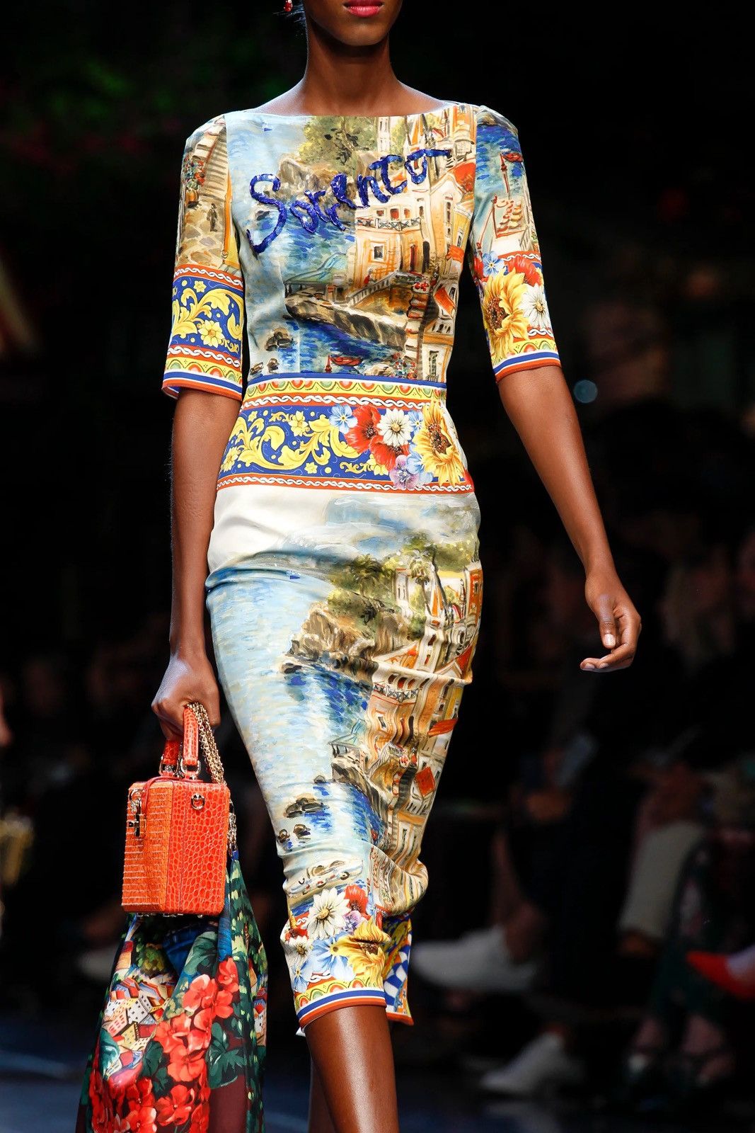 Dolce & Gabbana SS16 Runway Sorento Sequin Silk Dress Size XS / US 0-2 / IT 36-38 - 3 Thumbnail