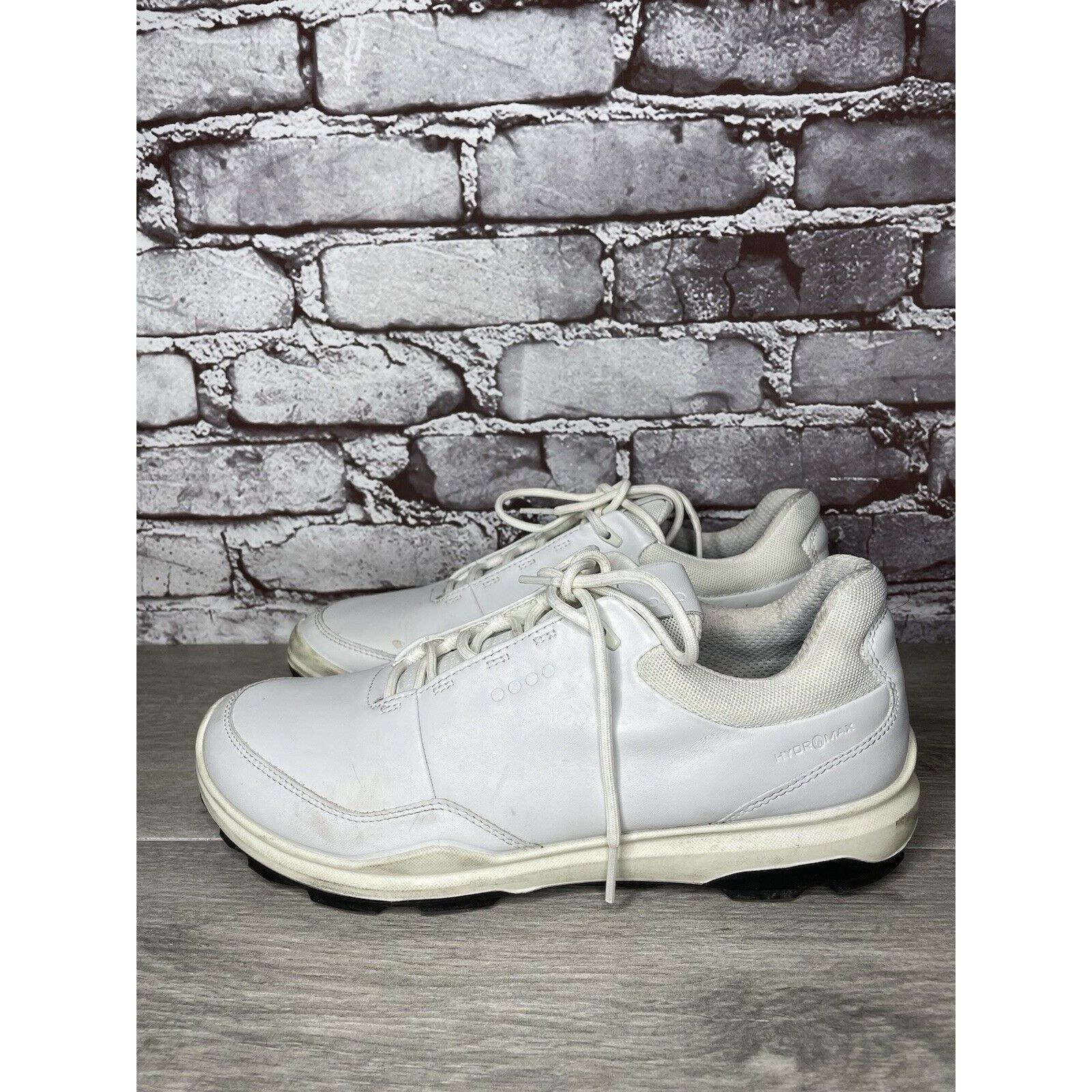 Ecco ECCO White Leather Lace Up Casual Spikeless Golf Shoes Men S Size US 9 / EU 42 - 1 Thumbnail