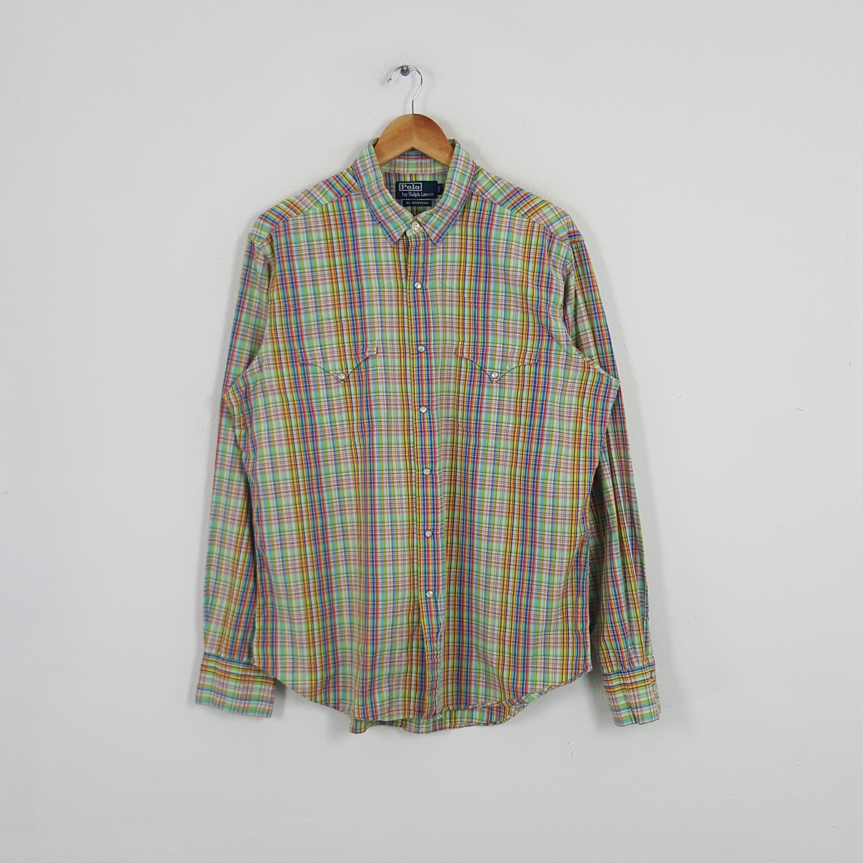 Polo Ralph Lauren × Vintage Vintage Polo Ralph Lauren American Retro Flannel Shirt Size US XL / EU 56 / 4 - 1 Thumbnail