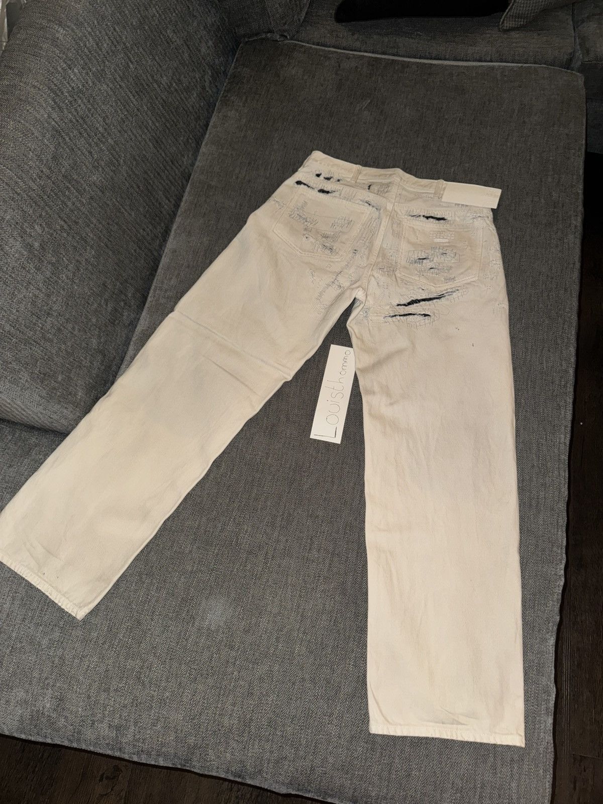 Maison Margiela × Supreme Supreme x MM6 Maison Margiela Distressed Loose Fit jean Size US 30 / EU 46 - 10 Thumbnail