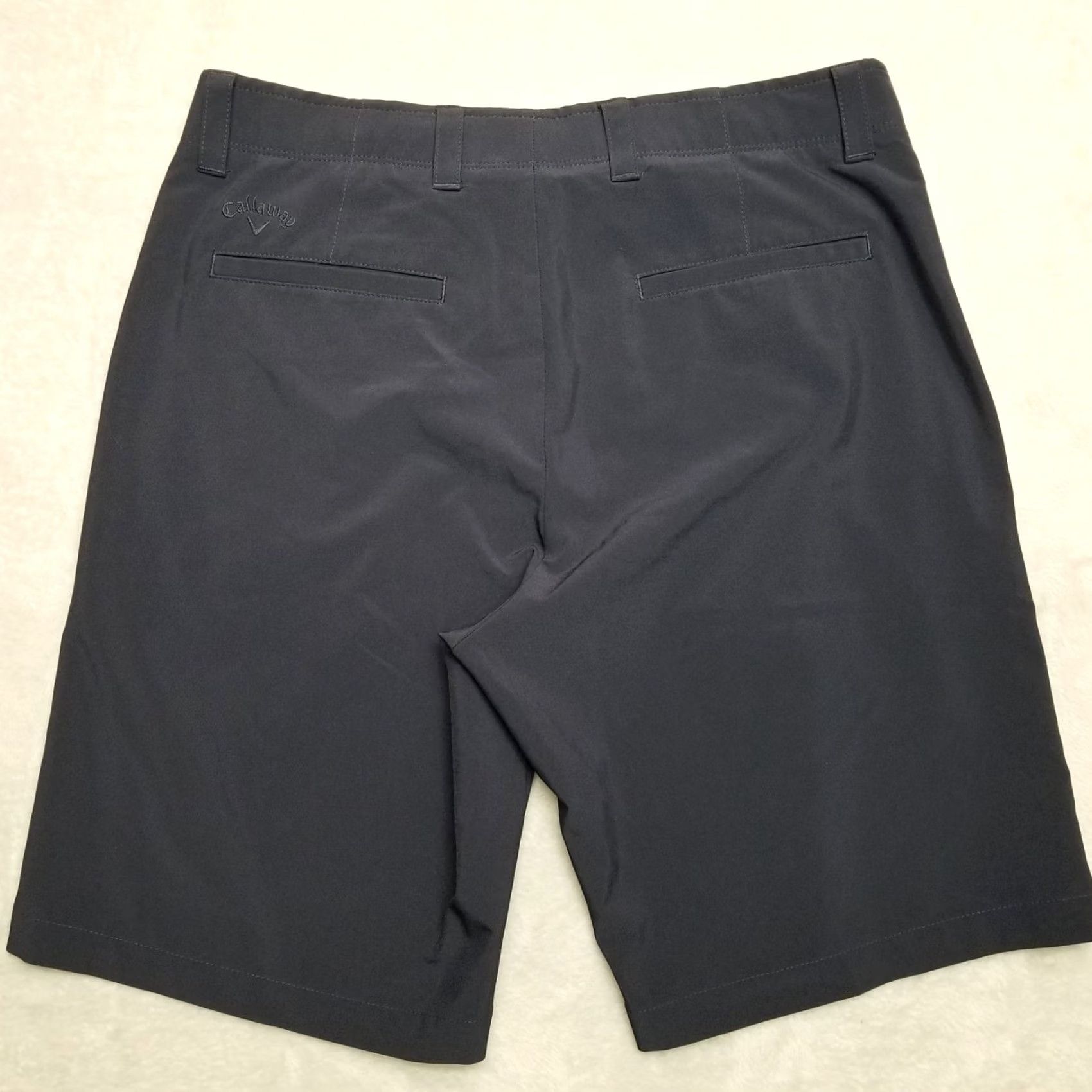 Callaway Callaway Shorts Mens 34x10 Black Flat Front Chino Polyester Performance Golf Casual Belt Loops Pockets Slash Pocket Size US 34 / EU 50 - 5 Thumbnail