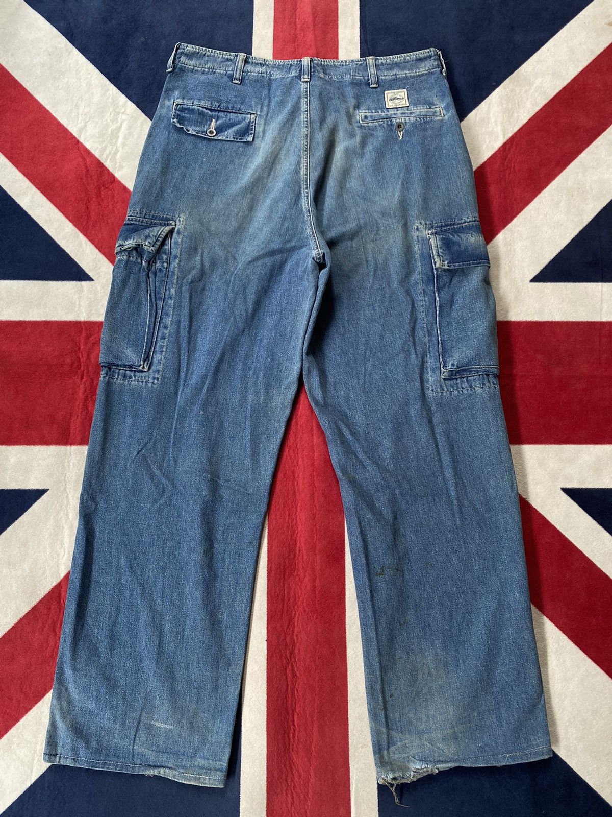 Polo Ralph Lauren × Vintage Polo Ralph Lauren Duble RL Vintage Cargo Denim Pants Size US 32 / EU 48 - 2 Thumbnail