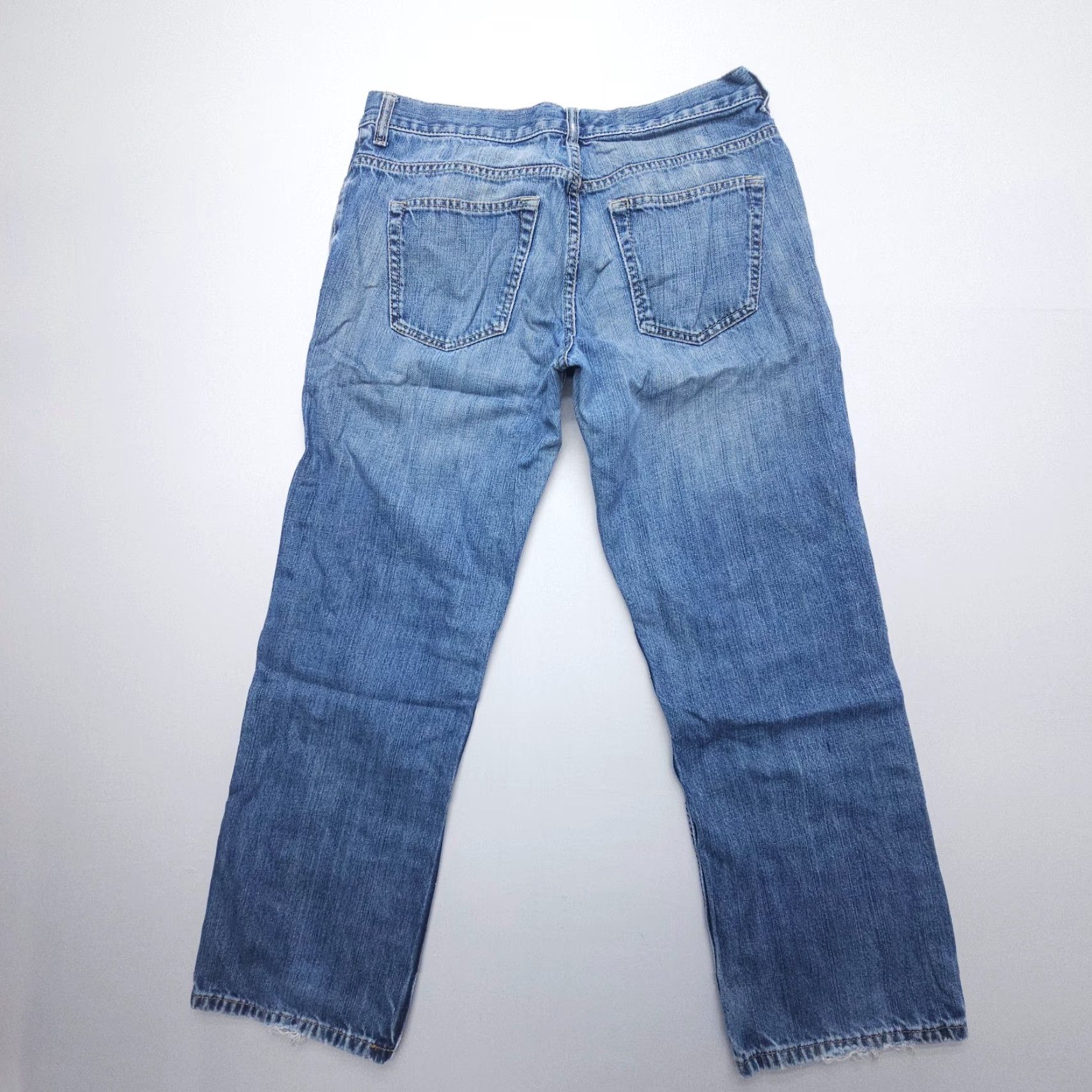 Old Navy VINTAGE Old Navy Jeans Mens 34x32 Straight 5-Pocket Denim Dark Blue Dark Fade 34 in Regular Rise Mid Mens Jeans Size US 34 / EU 50 - 2 Thumbnail