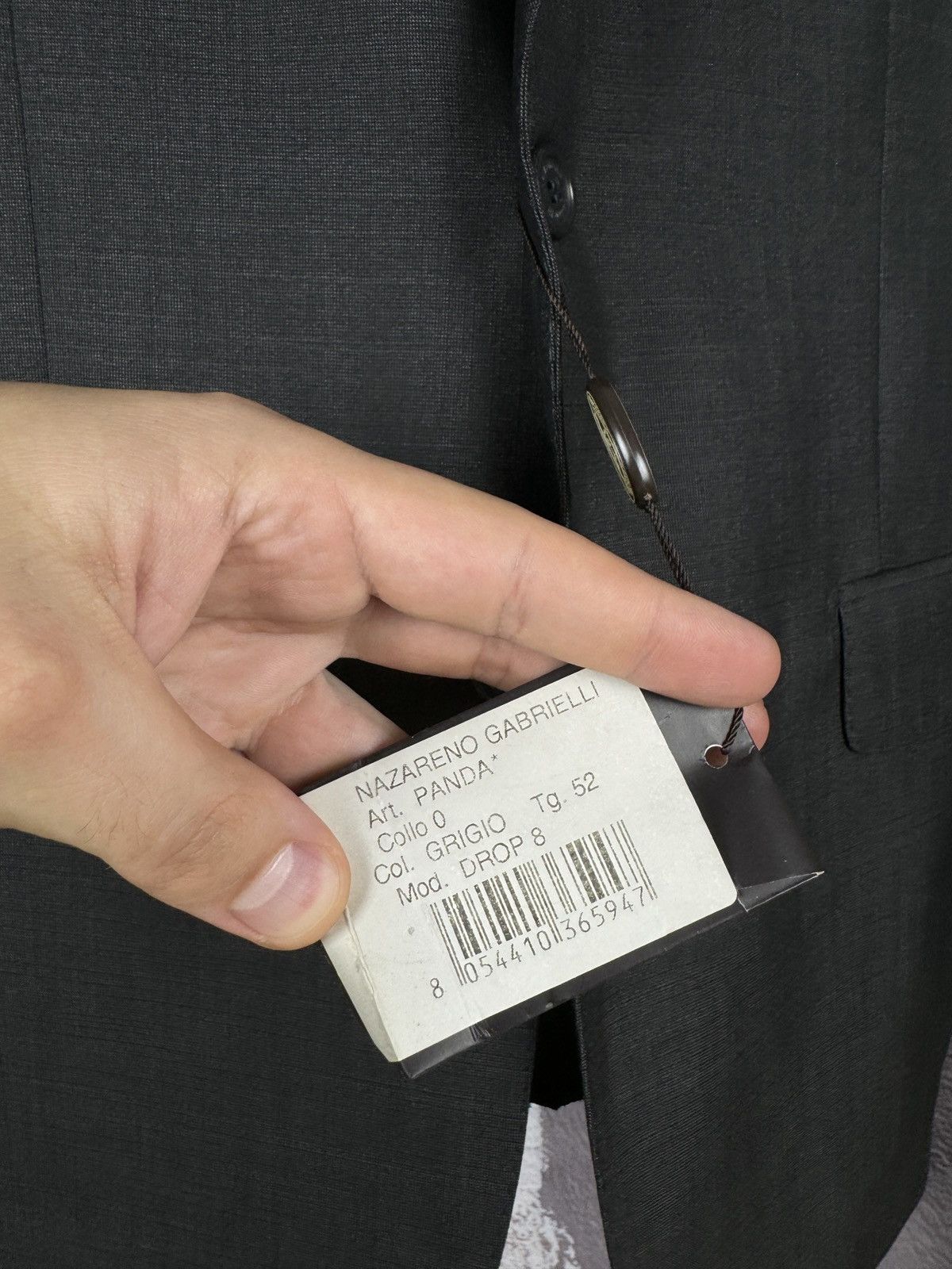 Nazareno Gabrielli BNWT Nazareno Gabrielli 2 pcs Panda grey 2 button wool suit Size 42R - 10 Thumbnail
