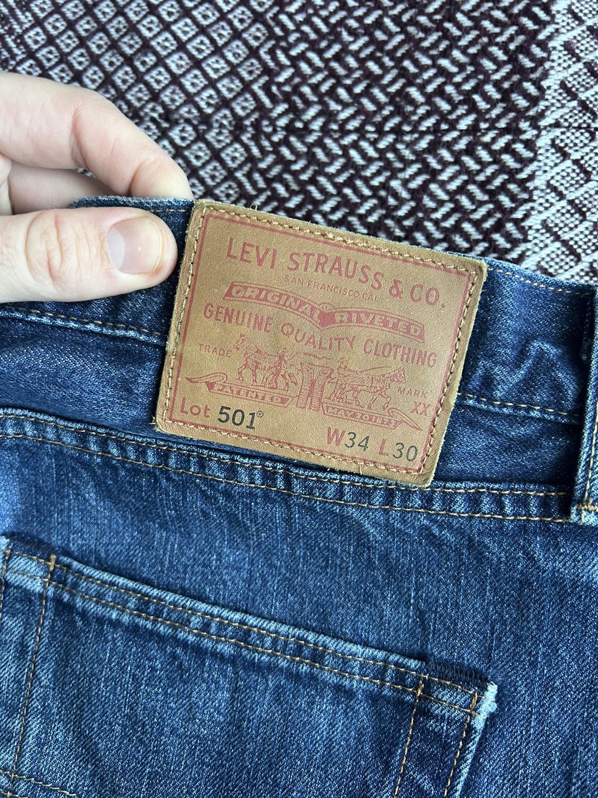 Levi's Vintage Levis 501 Premium Jeans Faded Distressed Wash Sz W34 Size US 34 / EU 50 - 9 Thumbnail