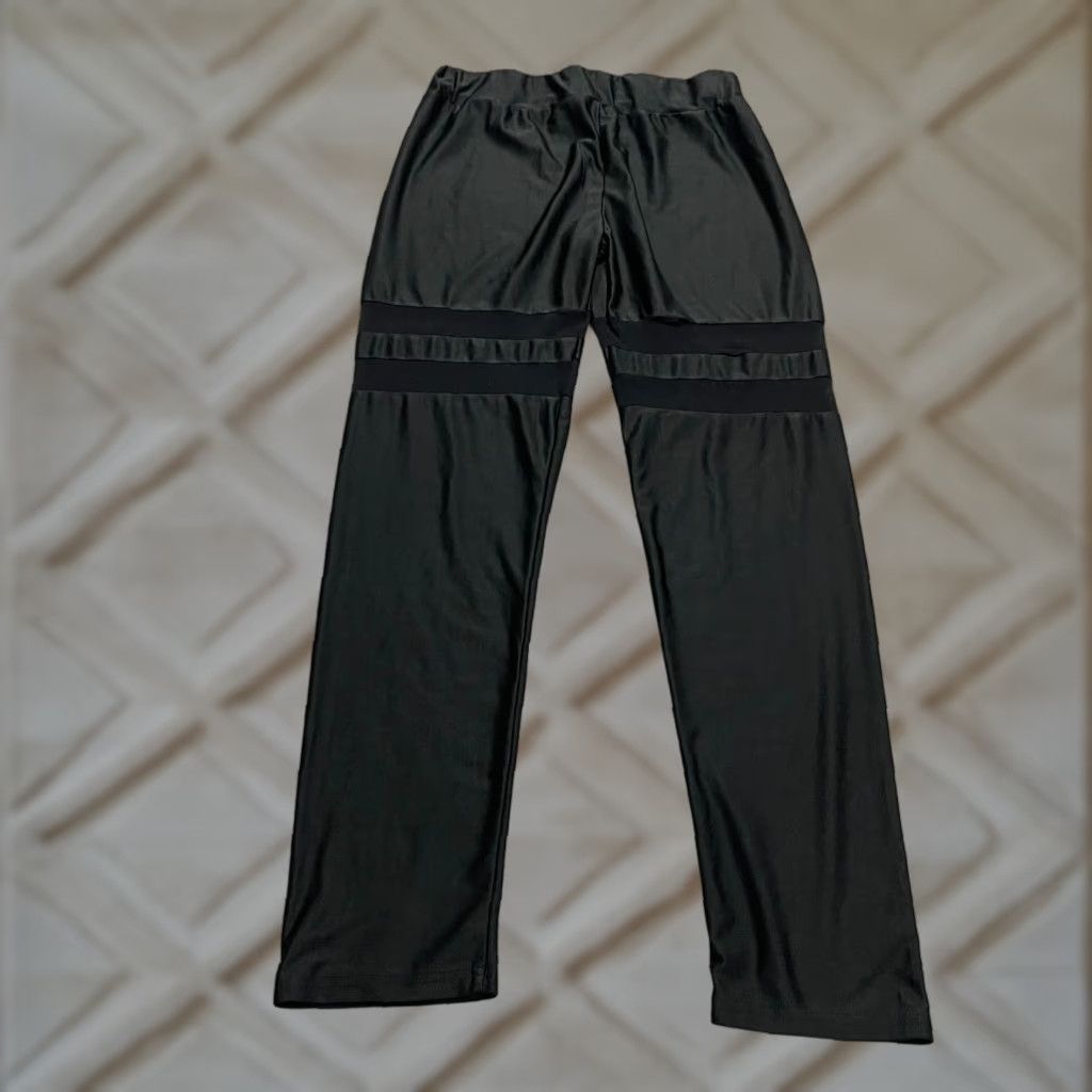 Shein Shein Black Pants Women's XL Straight Leg Activewear Trousers Athletic Jogging Yoga Gym 28x28.5 Size 40" / US 18 - 1 Thumbnail