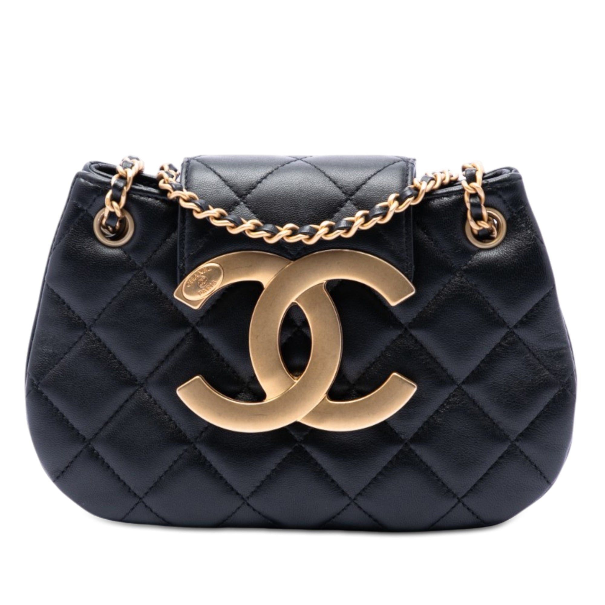 Chanel Small Quilted Lambskin Giant CC Chain Compartment Messenger Bag Size ONE SIZE - 1 Thumbnail