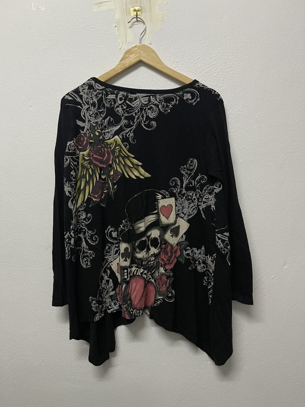 Japanese Brand 2000s DIG DEEP JAPANESEBRAND SKULL ASYMMETRICAL LONG SLEEVE Size L / US 10 / IT 46 - 2 Thumbnail