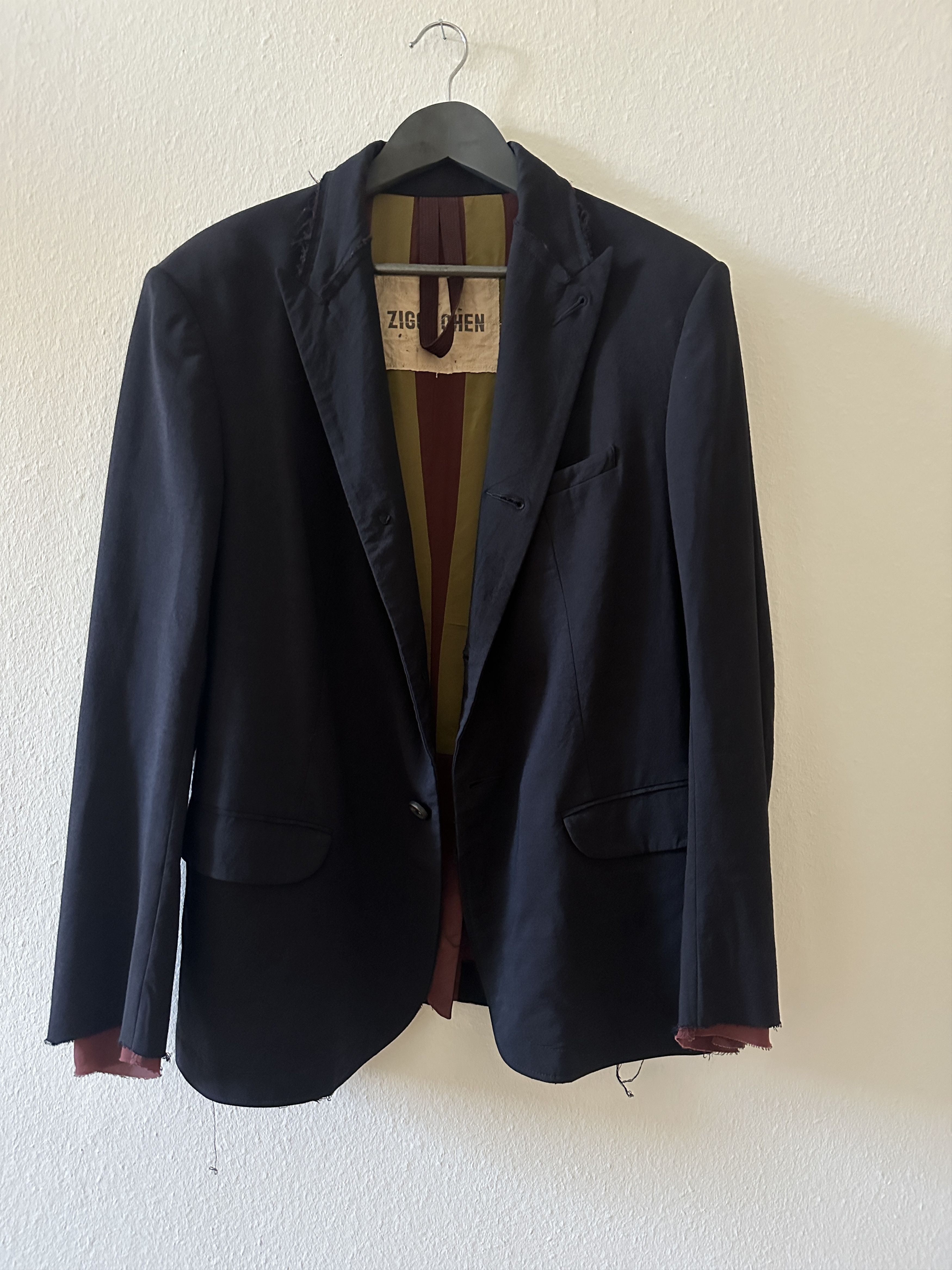 Ziggy Chen ZIGGY CHEN - SIZE 48 - DEEP BLUE BLAZER Size 48R - 1 Thumbnail