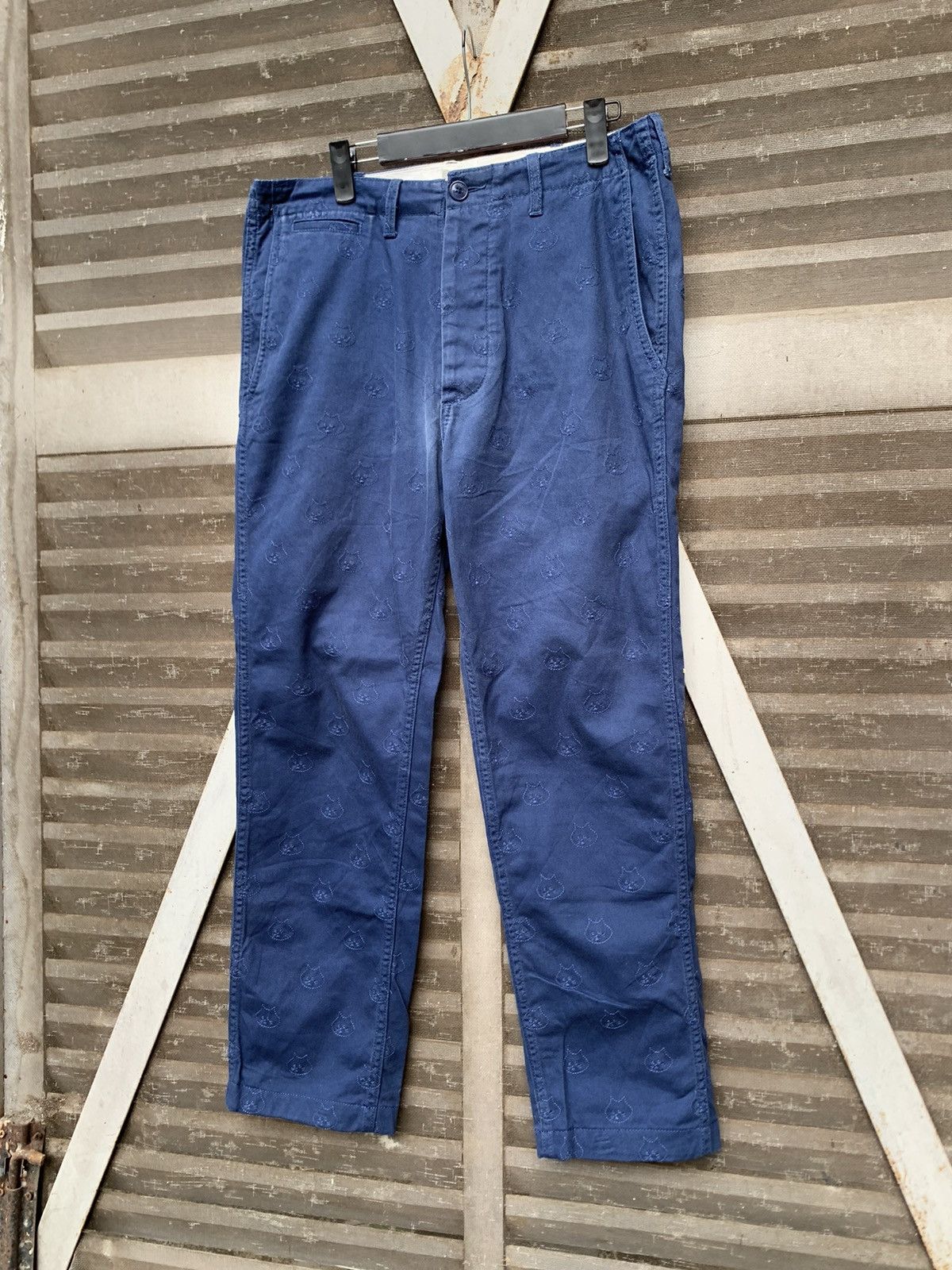 Issey Miyake 👹Issey Miyake Ne-Net Embroidery Cats Monogram Pants Size US 30 / EU 46 - 4 Thumbnail
