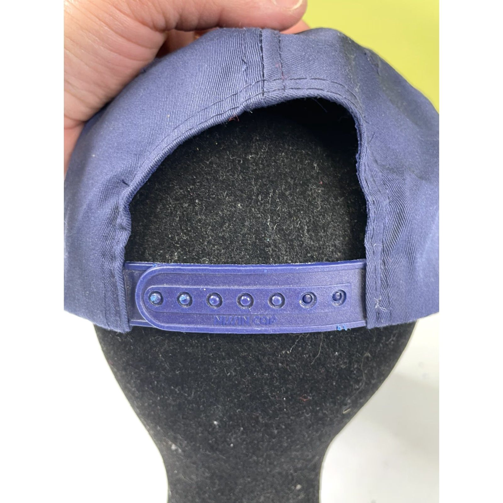 Vintage VINTAGE 1997 Nissin Womens Snapback Hat Cap Blue Adjustable Cotton Twill 90s Logo Patch Nissin Black History Month Size ONE SIZE - 2 Thumbnail