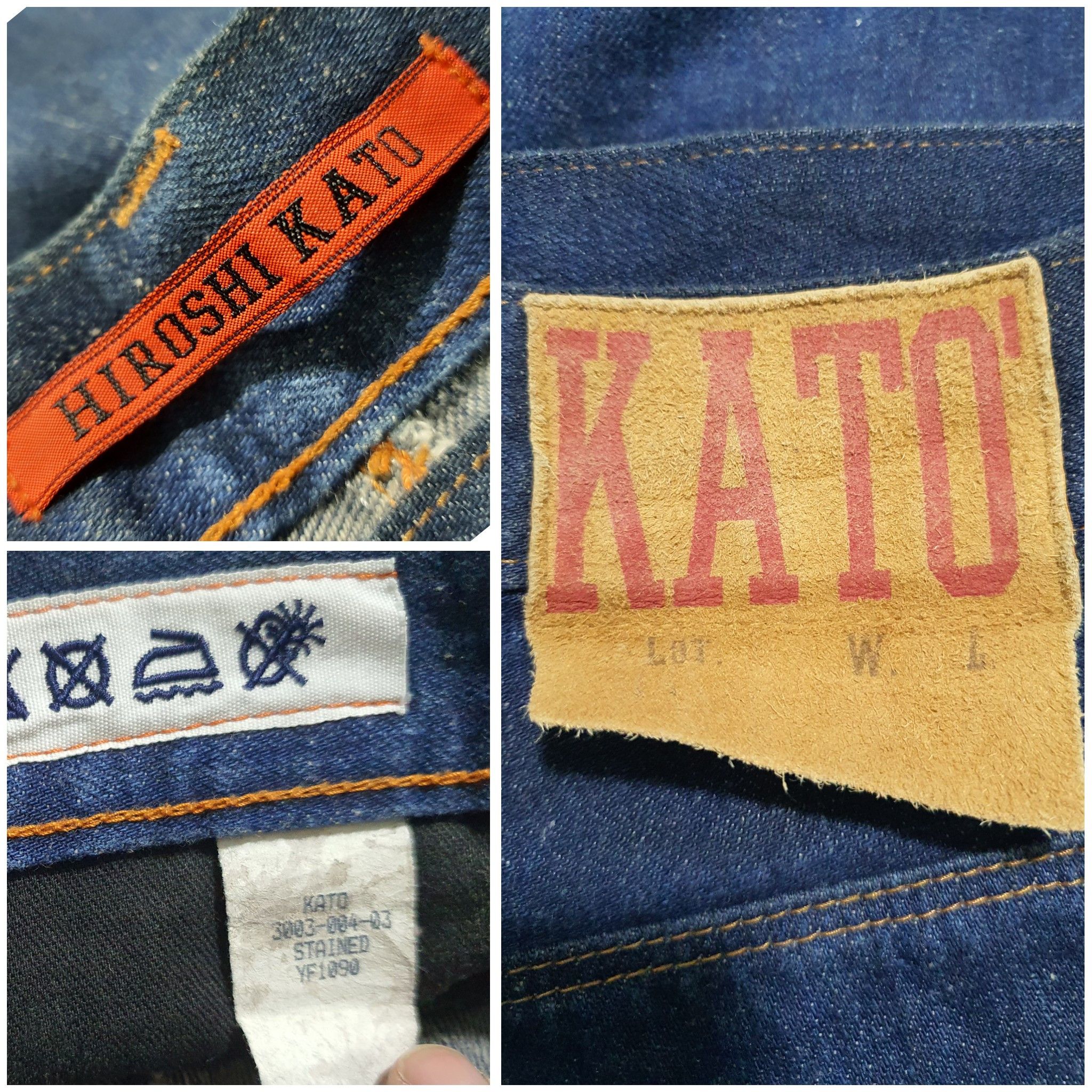 Hiroshi Kato × Japanese Brand HIROSHI KATO 34”/42” STAINED DIRT DESIGN SLIM FIT JEANS Size US 33 - 4 Thumbnail