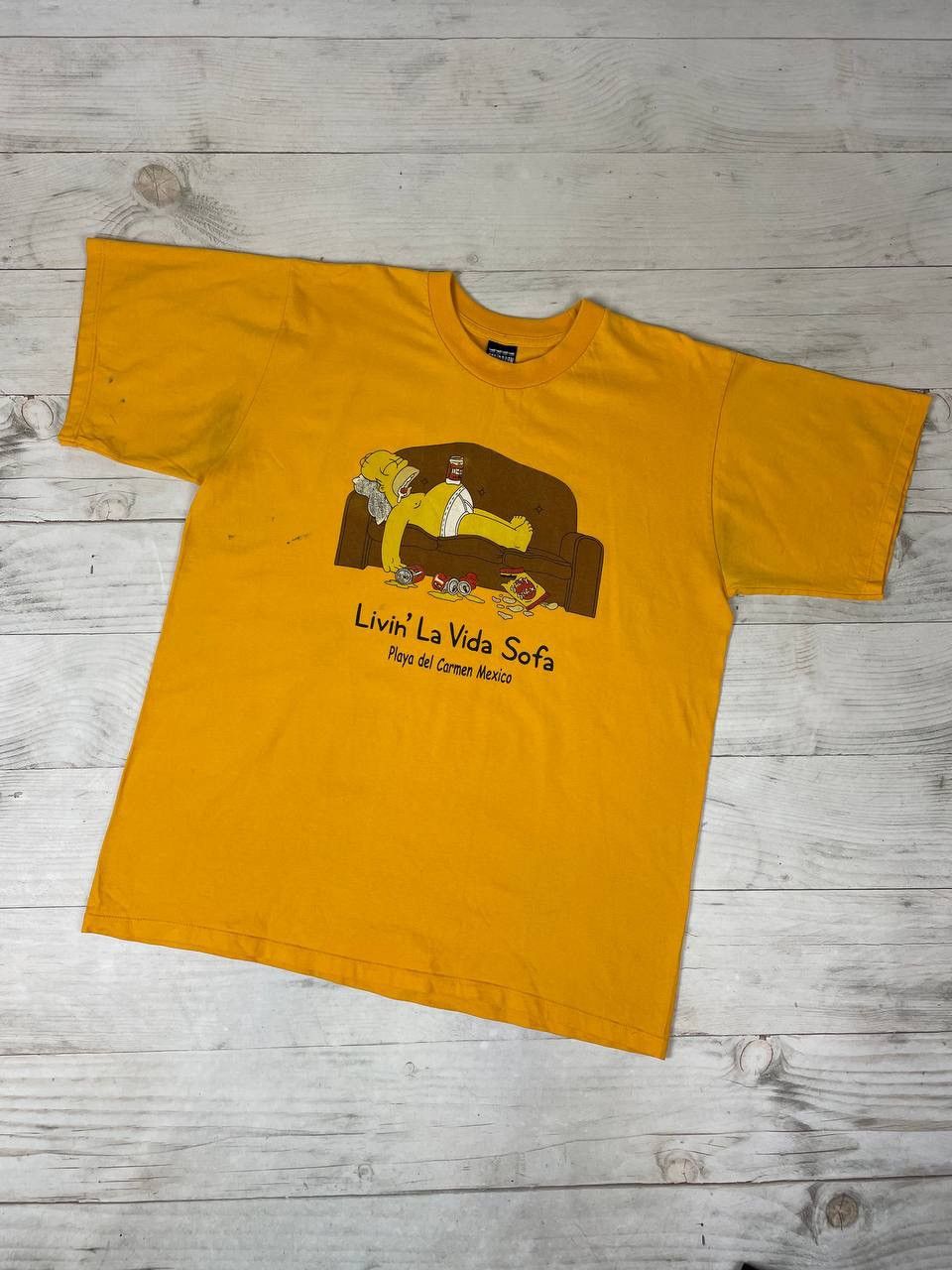 Other Vintage The Simpson Livin La Vida Sofa 90s T Shirt Size US XXL / EU 58 / 5 - 1 Thumbnail