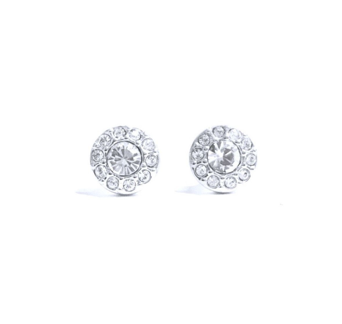 image of Givenchy Crystal Stud Earring in Silver, Men's
