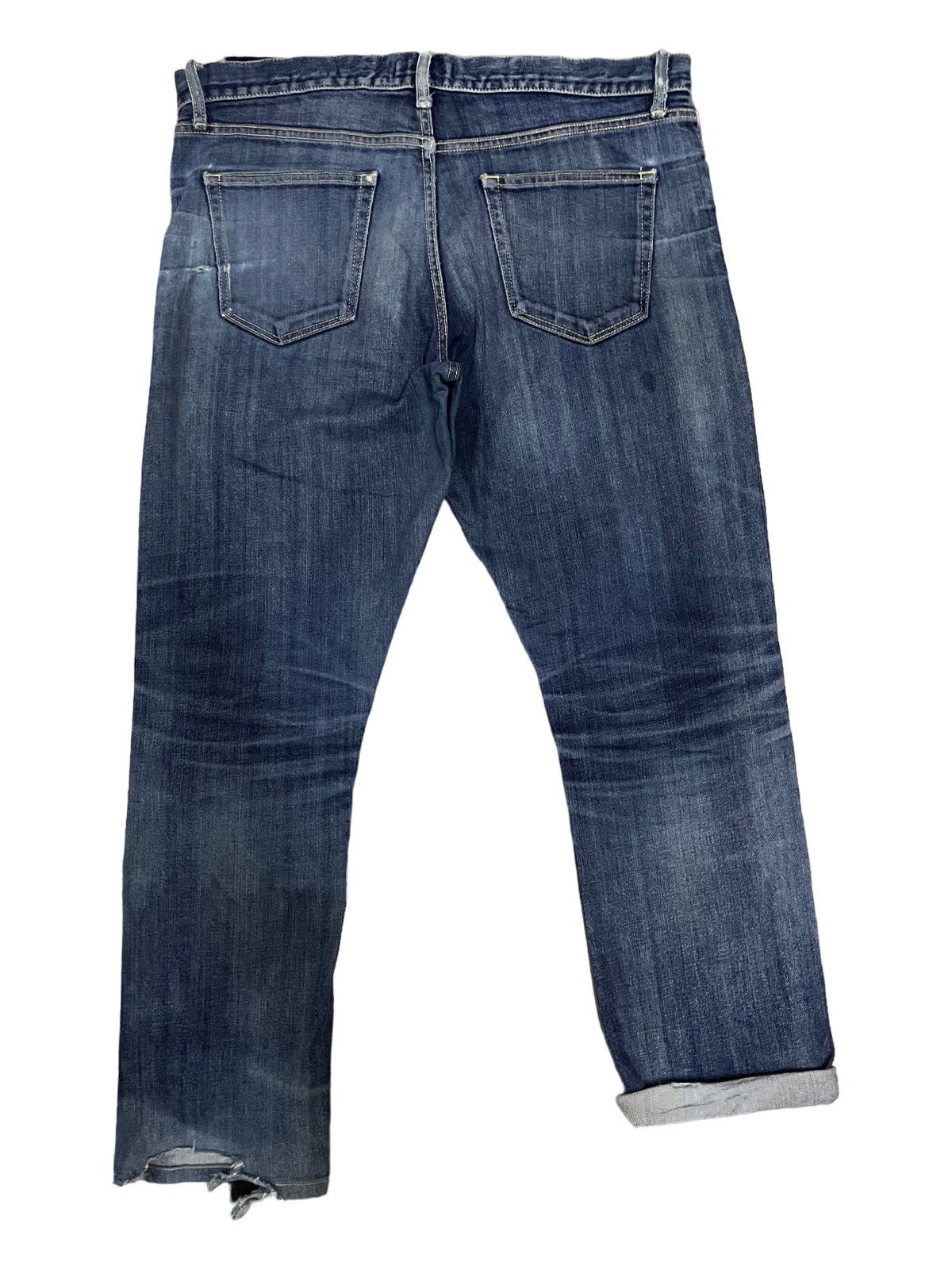Vintage Uniqlo Selvedge Blue Naturally Distressed Jeans