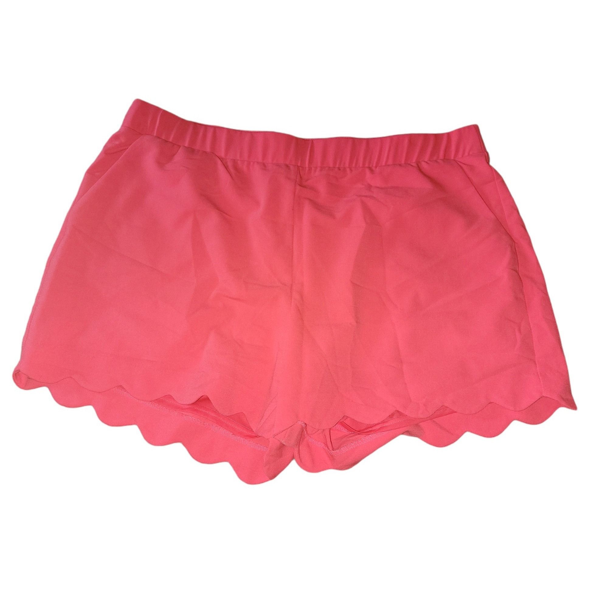 Torrid Torrid Scallop Shorts Women Size 18 Salmon Pink Elastic Summ Size 40" / US 18 - 1 Thumbnail