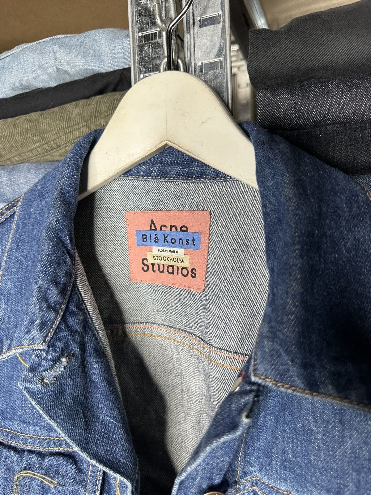 Acne Studios Acne Studios Blå Konst Denim Jacket Classic Trucker Jacket Size XS / US 0-2 / IT 36-38 - 3 Thumbnail