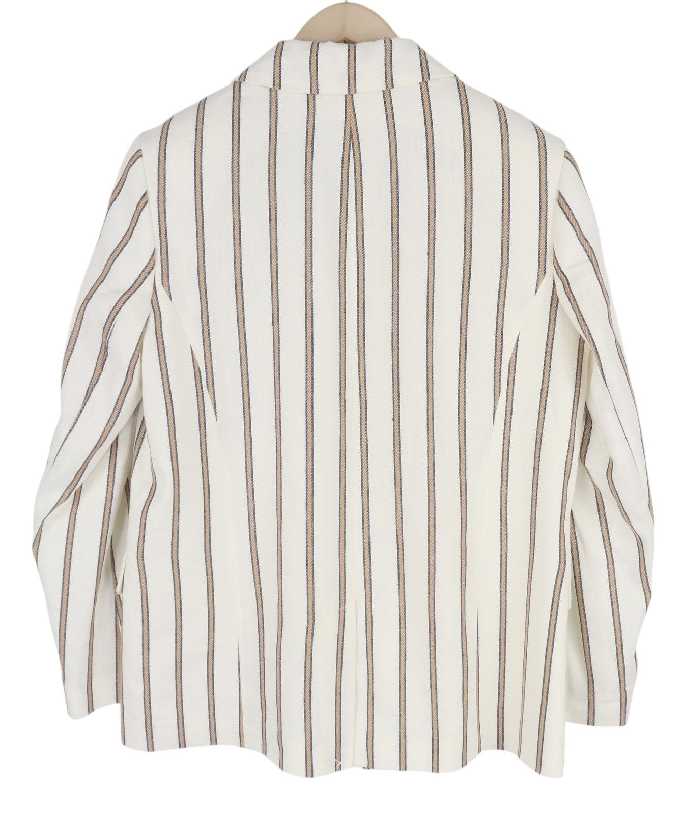 Gant STRIPE LINEN STRAIGHT EU40 Off-White Linen Blend 85339 Size L / US 10 / IT 46 - 4 Thumbnail