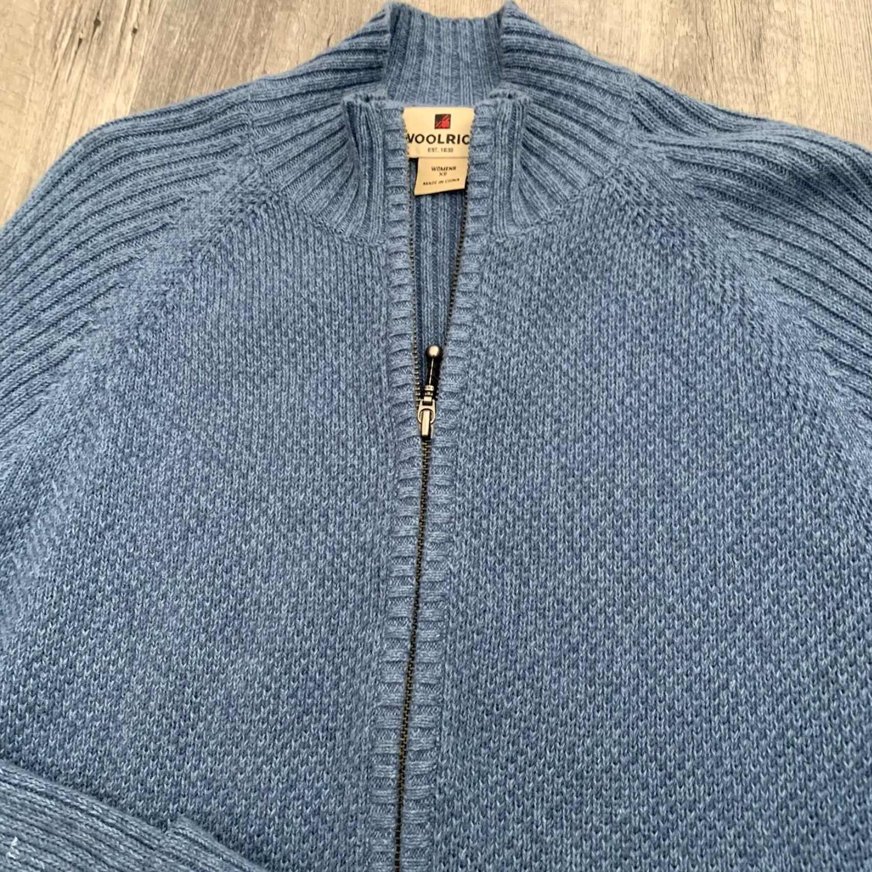Vintage VINTAGE Woolrich Half Zip Sweater Womens XS Blueberry Blue Ribbed Ramie/Cotton Pullover Size XS / US 0-2 / IT 36-38 - 3 Thumbnail