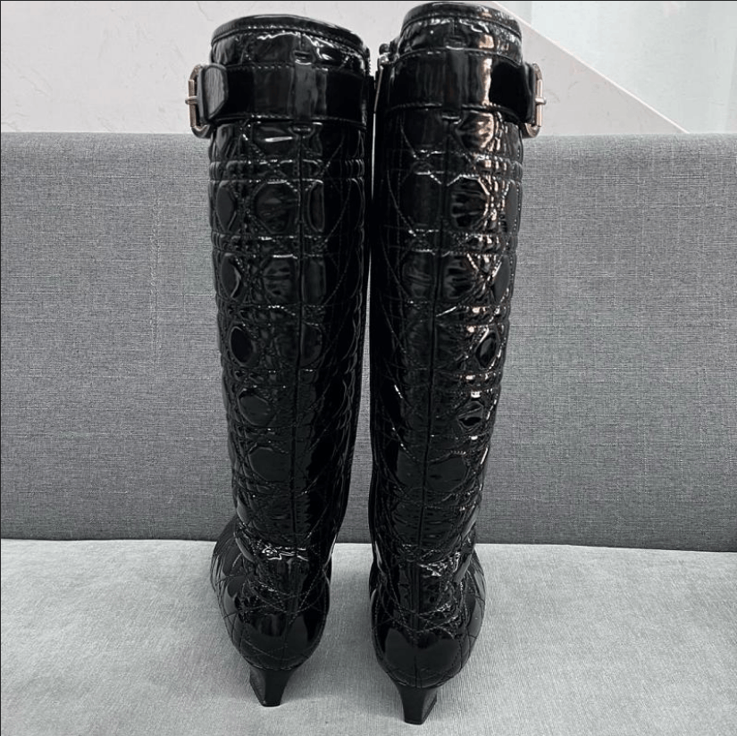 Dior Dior Calfskin Leather High Boot Size US 5.5 / IT 35.5 - 3 Thumbnail