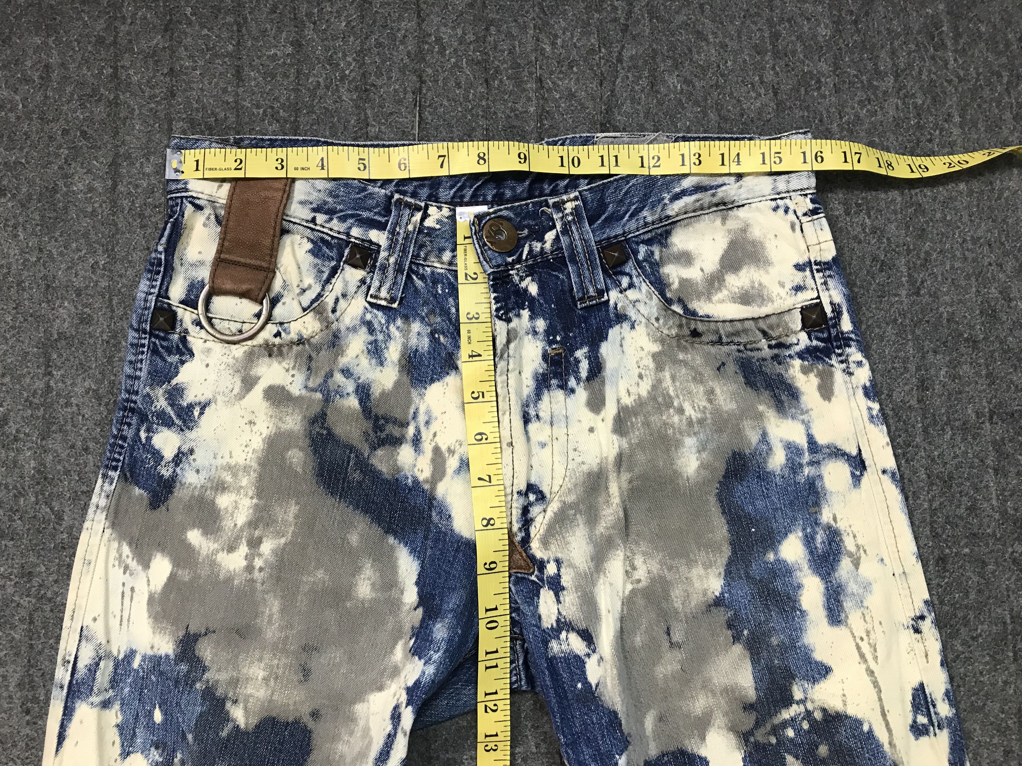 Other Distressed Ayor Bleach Pocessing Denim Jeans Straight Cut Size US 32 / EU 48 - 9 Thumbnail