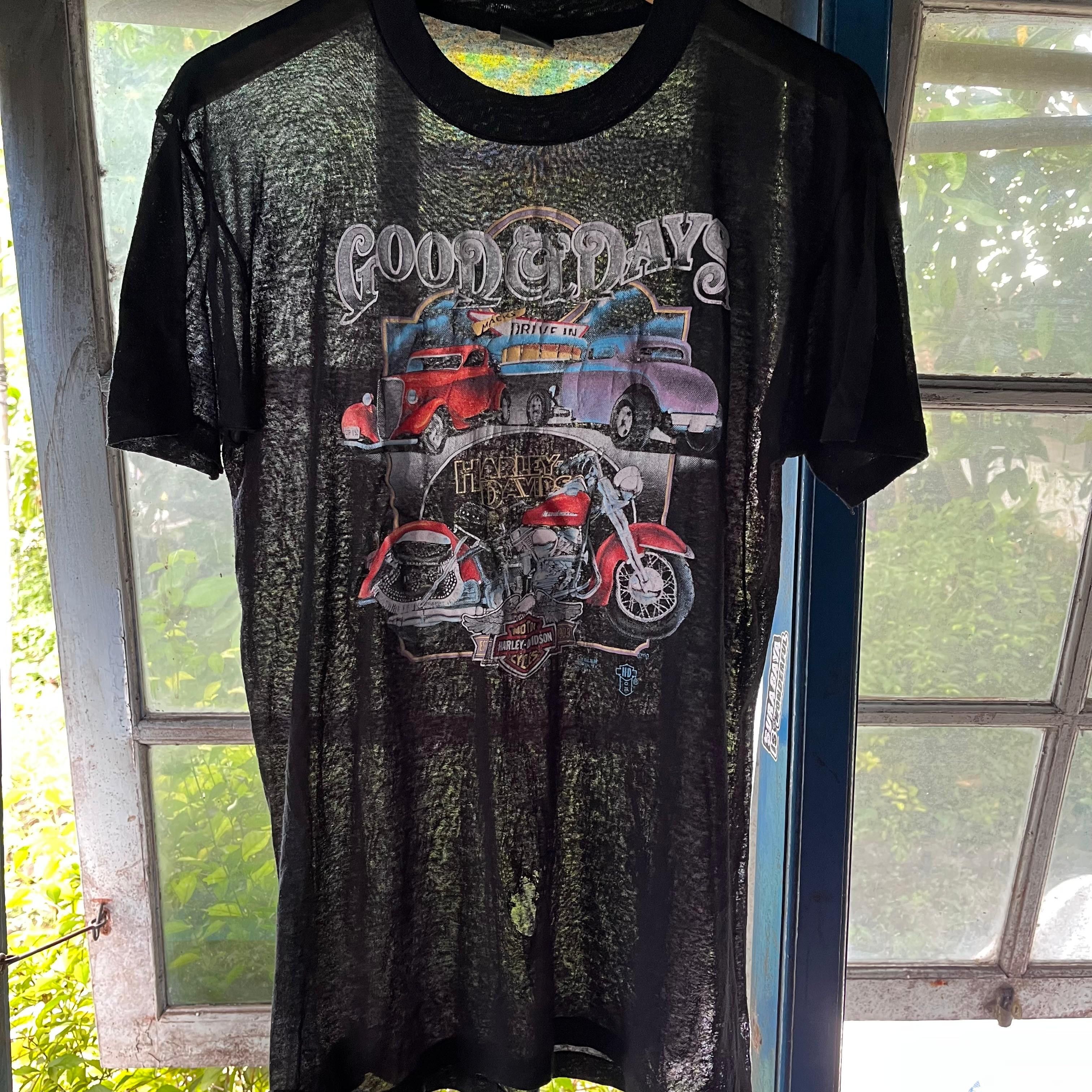Harley Davidson Vintage 80s 3D Emblem Harley Davidson "Good Oldays" Size US M / EU 48-50 / 2 - 2 Thumbnail