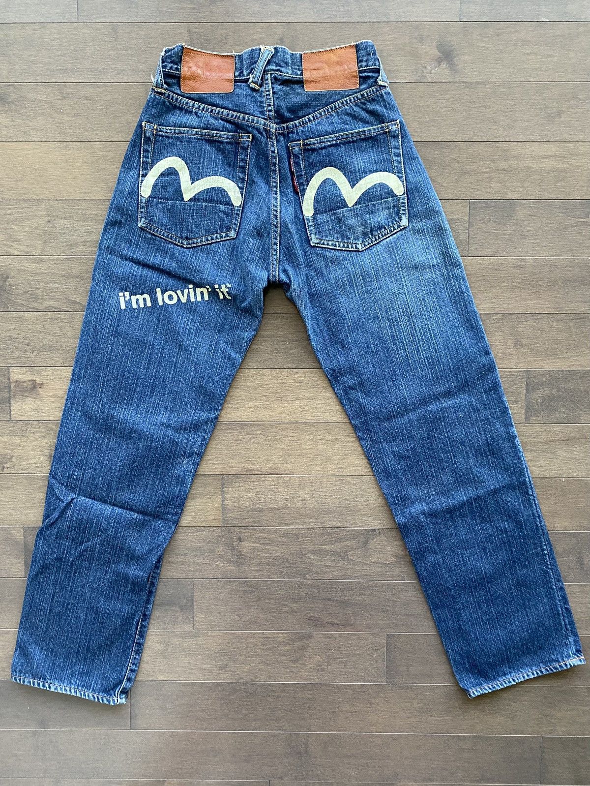 image of Vintage Evisu X Mcdonalds I’M Lovin’ It Japanese Denim Jeans in Blue, Men's (Size 28)