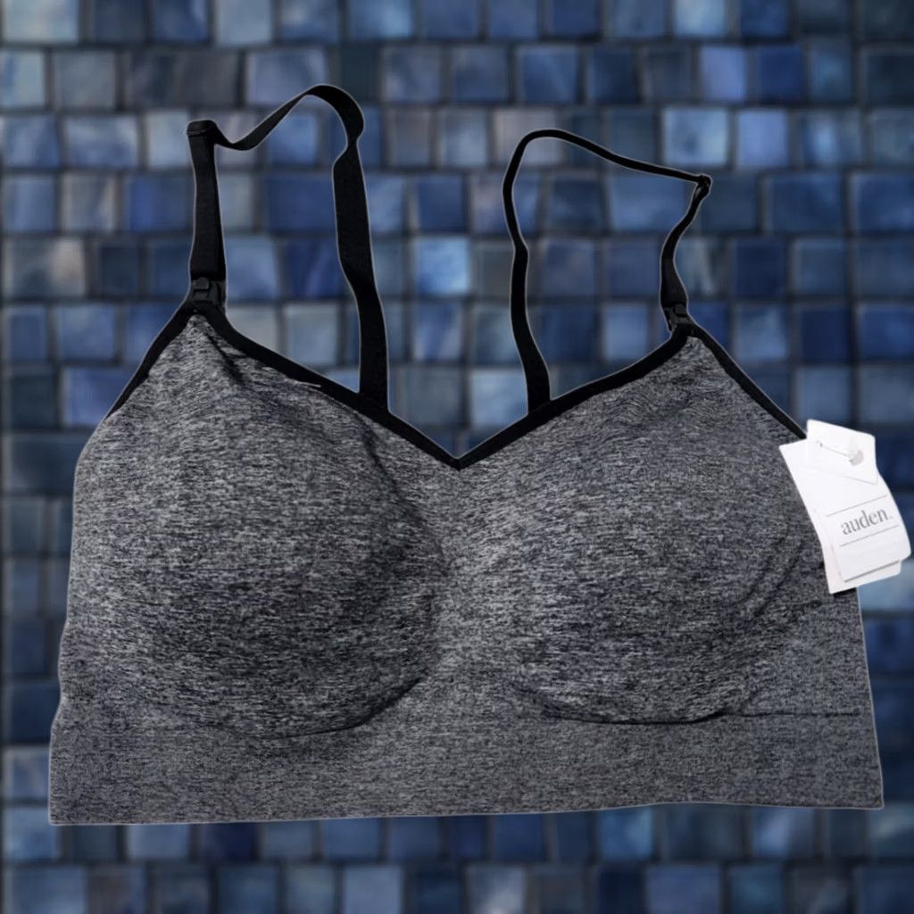 Vintage Auden Womens L Nursing Bra Wireless Padded Heathered Gray Size ONE SIZE - 1 Thumbnail