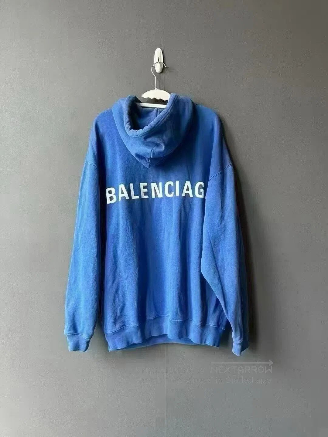 Balenciaga Balenciaga Blue Back Logo Hoodie. Size US M / EU 48-50 / 2 - 2 Thumbnail