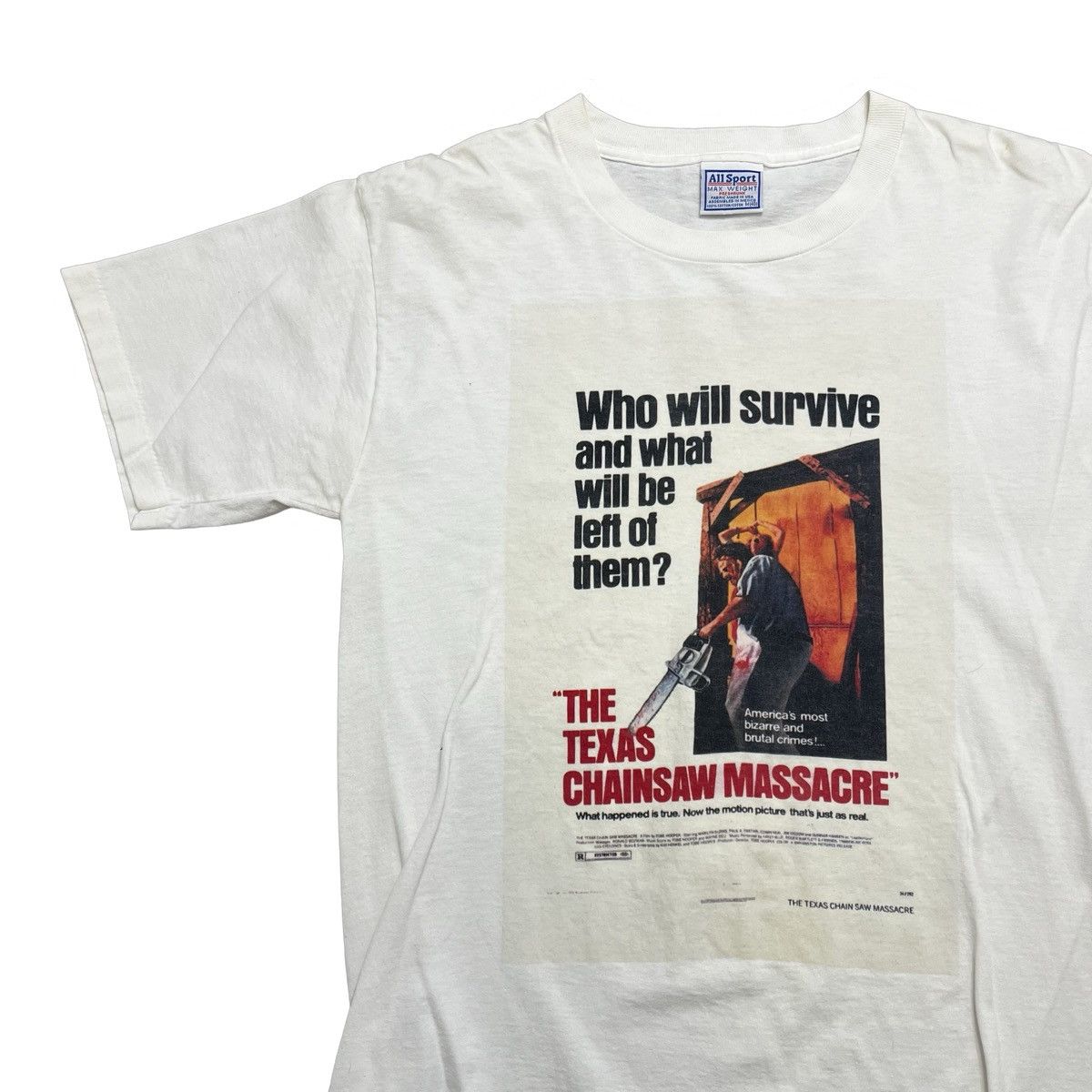 Vintage vintage texas chainsaw massacre movie promo tshirt Size US M / EU 48-50 / 2 - 3 Thumbnail