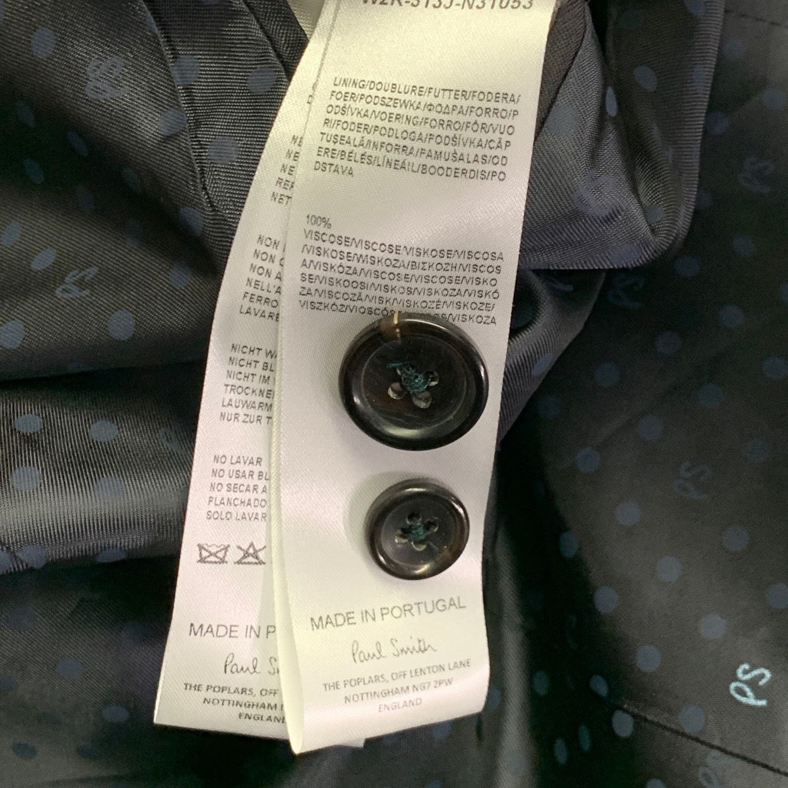 Size S Forest Green Wool Notch Lapel Jacket Blazer