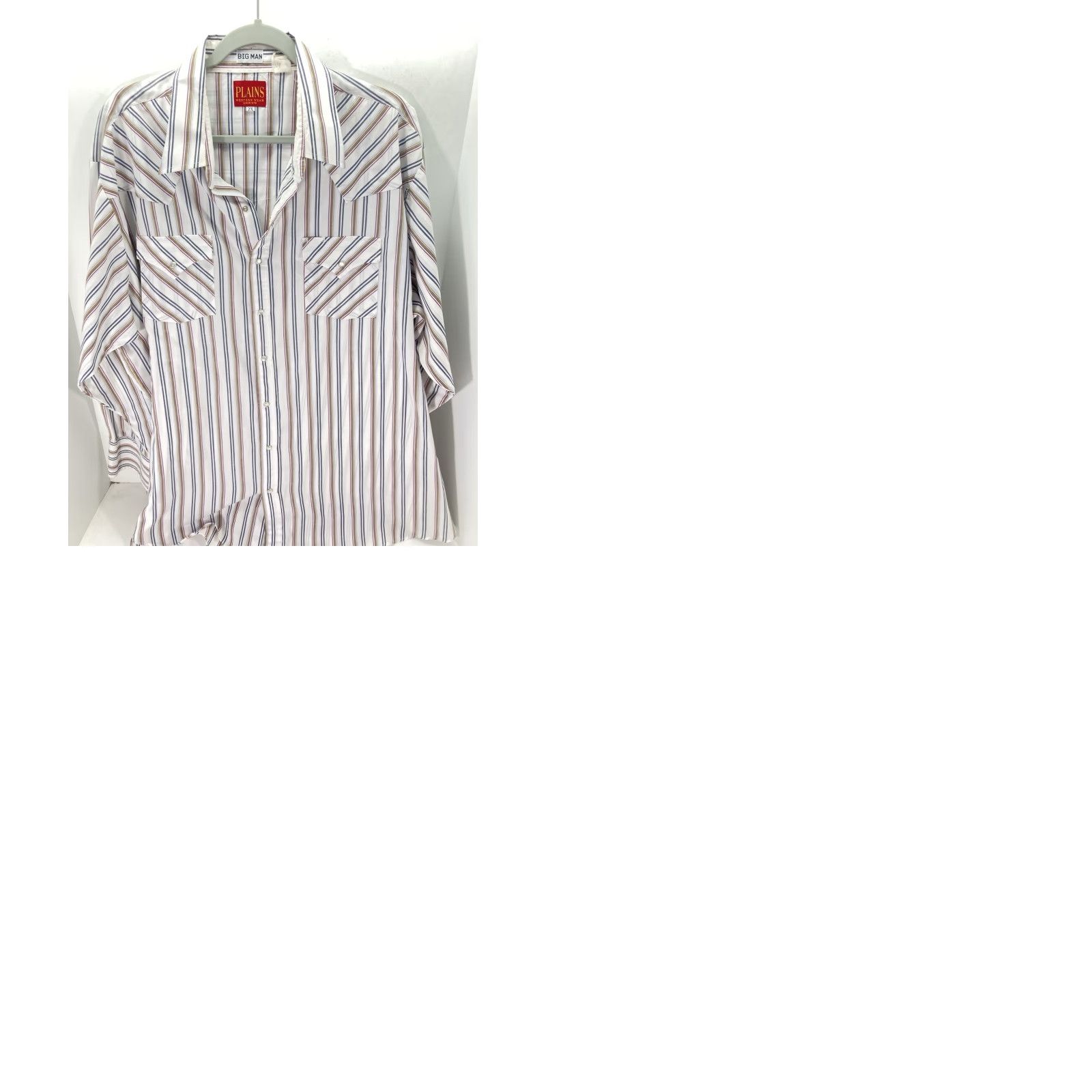 Vintage VINTAGE Ely Plains Pearl Snap Shirt Men Big 2X Stripe Long Sleeve Western Shirt Size US XXL / EU 58 / 5 - 9 Thumbnail