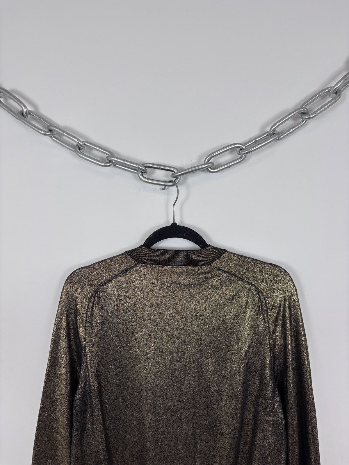 Balmain × H&M Balmain x H&M Women’s Gold Metallic Shimmer Sweater Size L / US 10 / IT 46 - 13 Thumbnail