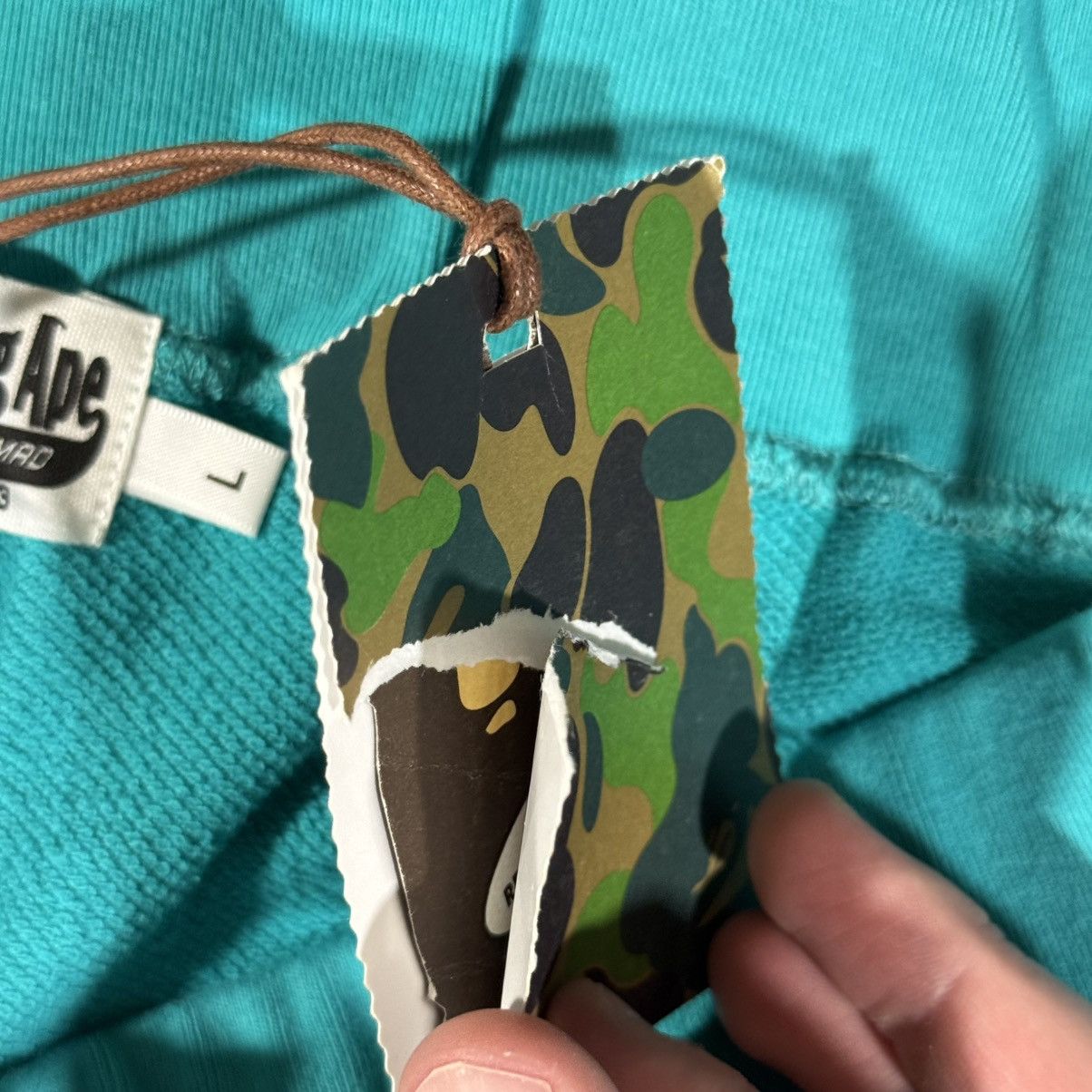 Bape Bape shark sweat shorts teal Size US 34 / EU 50 - 5 Thumbnail